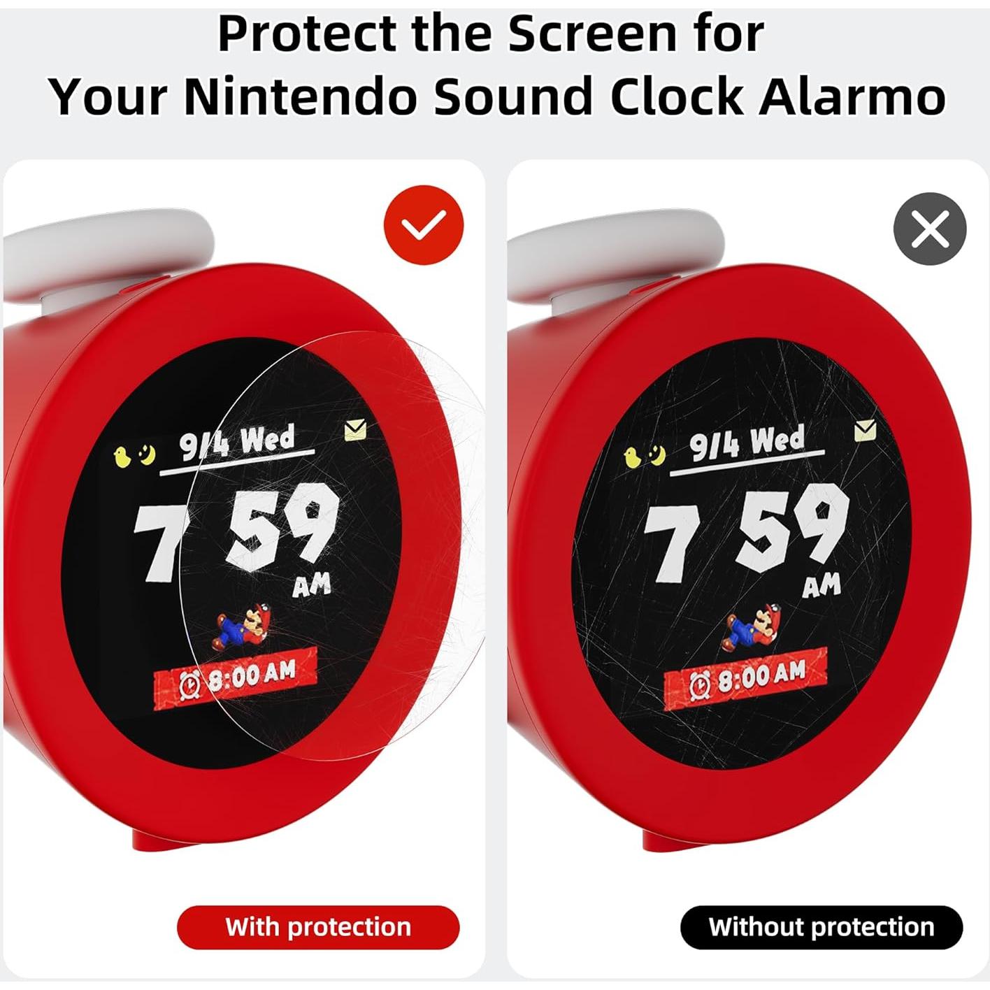 Películas Protectores HD EAZUSE para Reloj Nintendo Alarmo