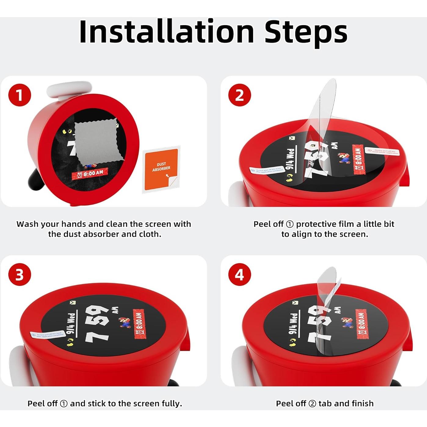 Películas Protectores HD EAZUSE para Reloj Nintendo Alarmo