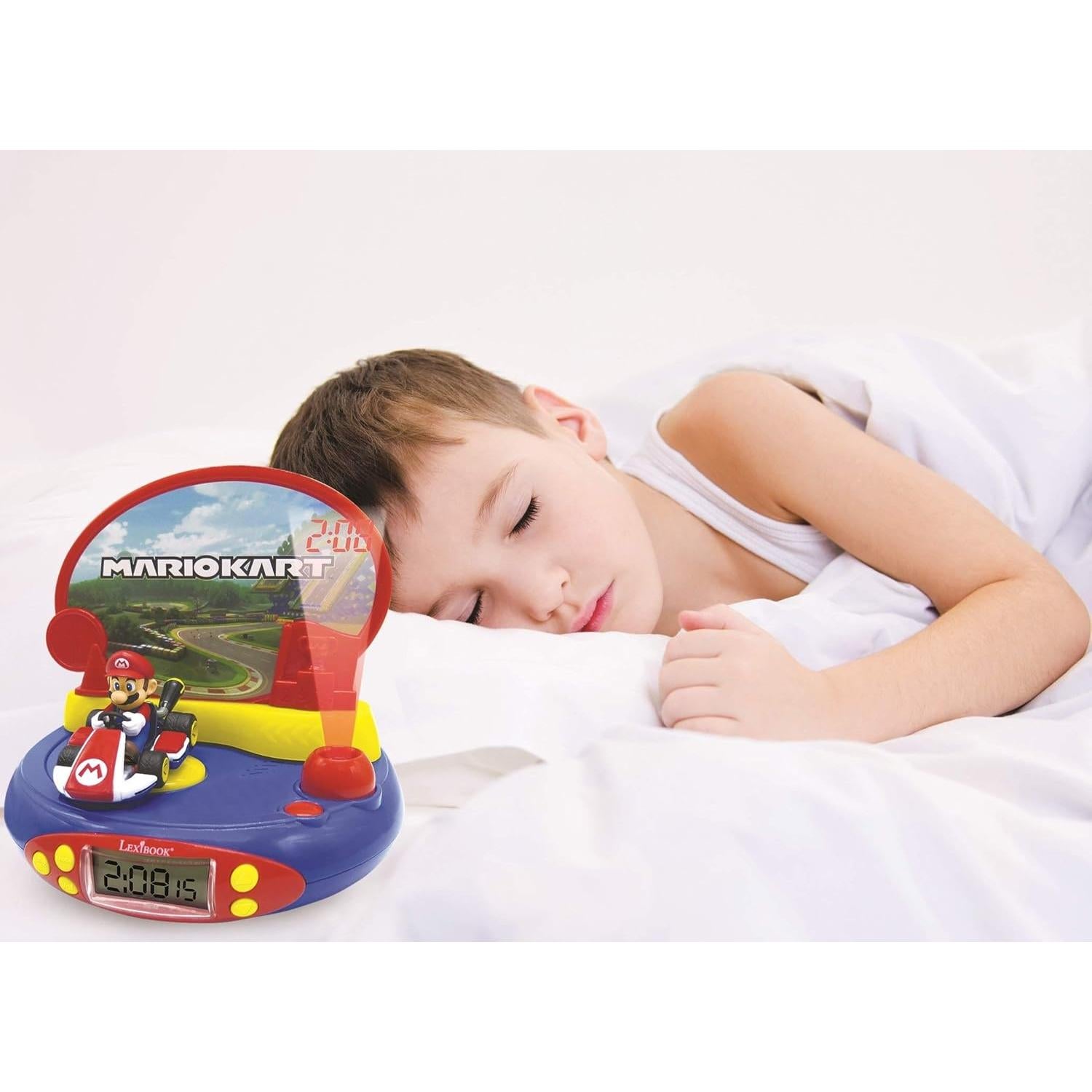 Reloj Proyector LEXiBOOK Mario Kart Luz Nocturna RP500NI