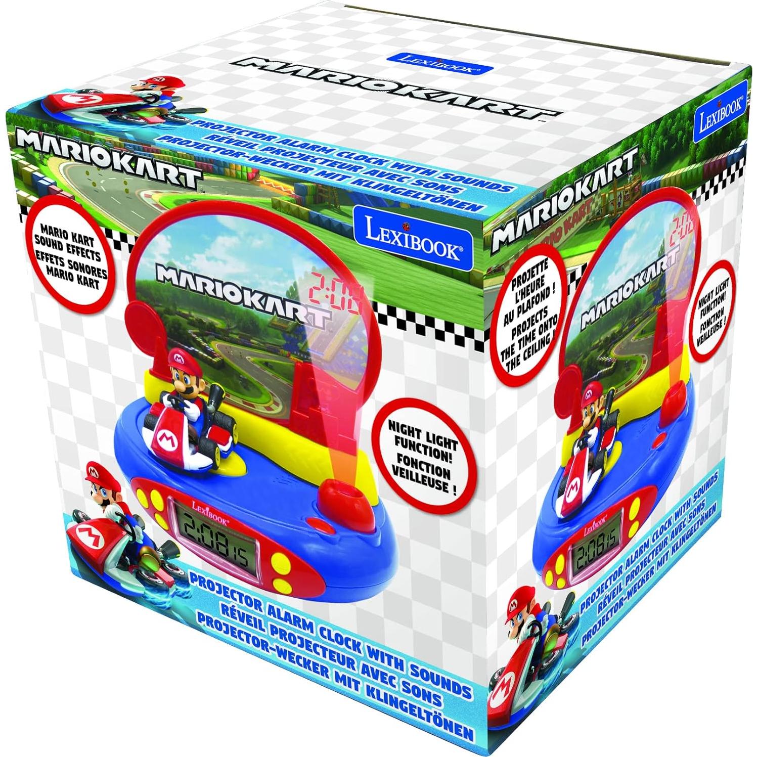 Reloj Proyector LEXiBOOK Mario Kart Luz Nocturna RP500NI