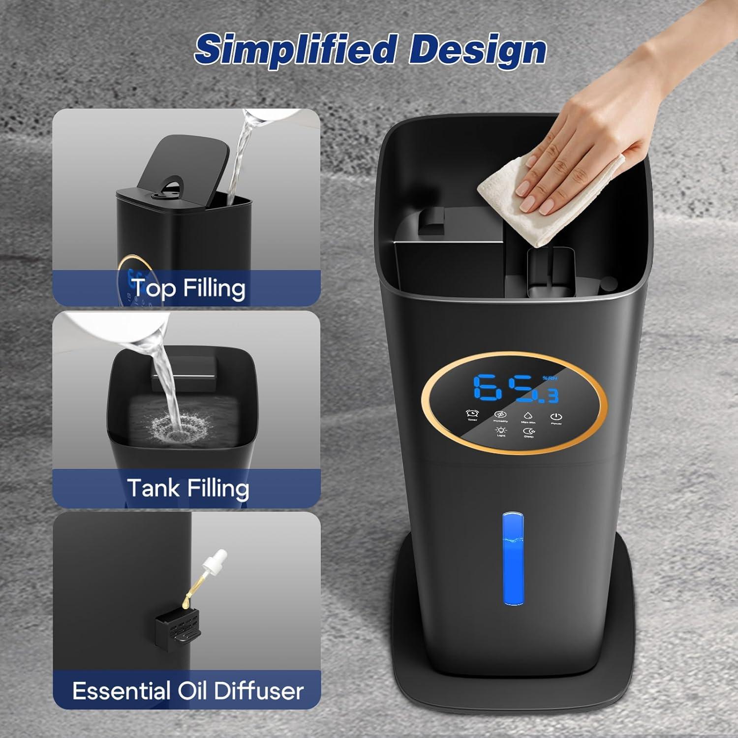 Humidificador Lacidoll 8L con Difusor de Aceites Esenciales