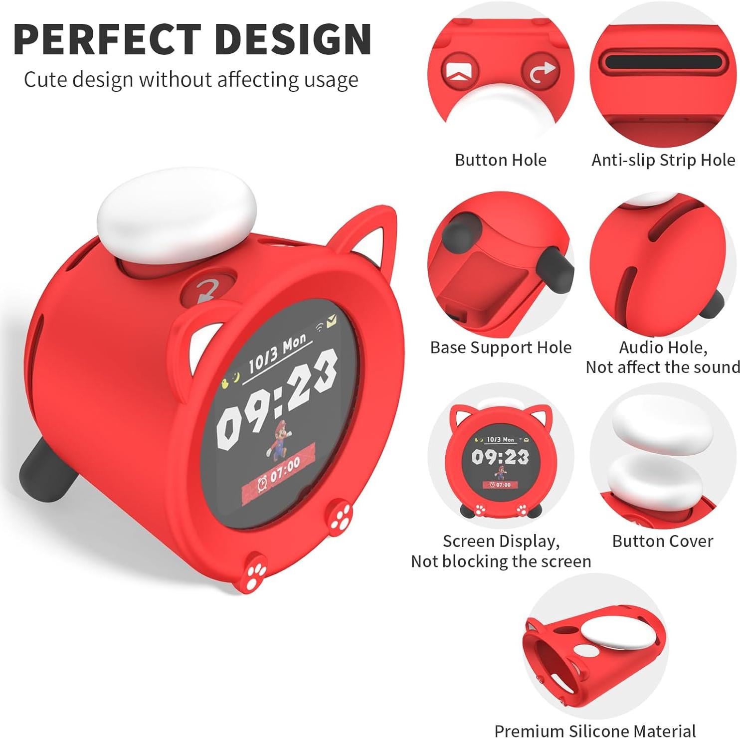 Funda Protectora Silicona Kawaii para Reloj Nintendo Rojo