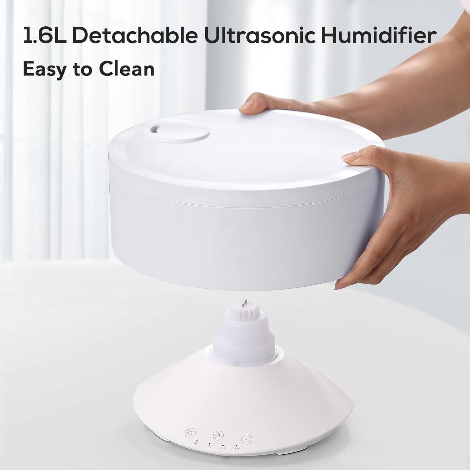 Humidificador Ultrasonico Levoair 1.6L Luz Nocturna 20h