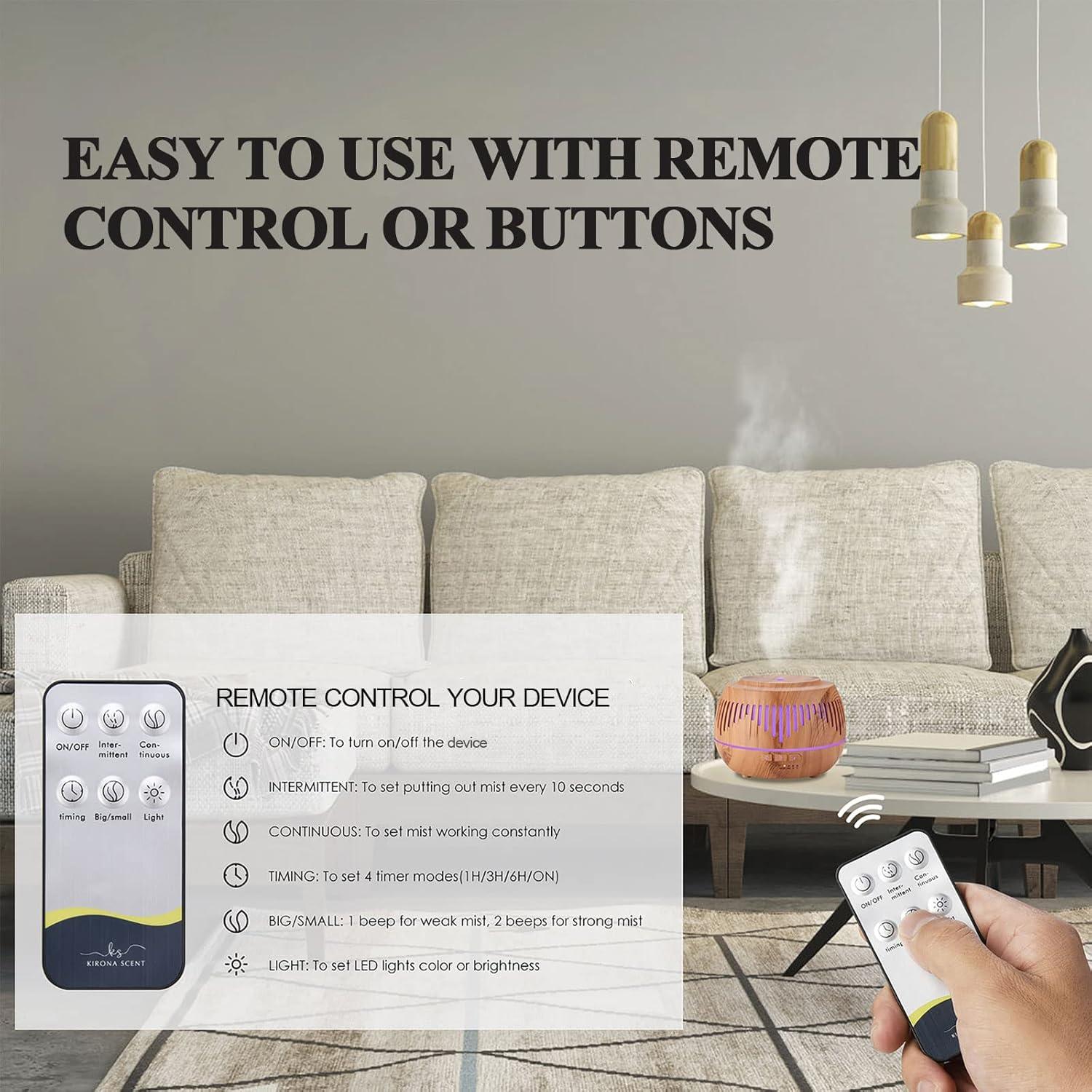 Humidificador ultrasónico MOVOYEE 500ml con difusor y luz LED