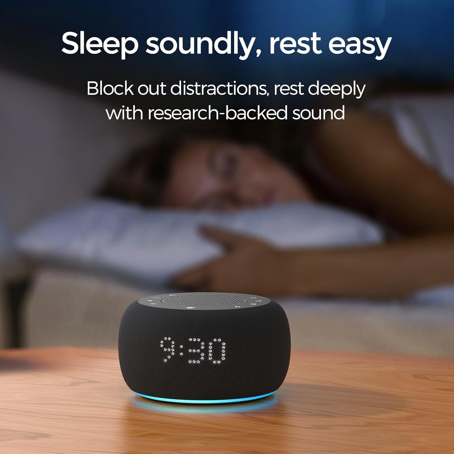 Máquina de Sonido Buffbee Pro 2da Gen - Reloj Despertador y Altavoz Bluetooth Portátil