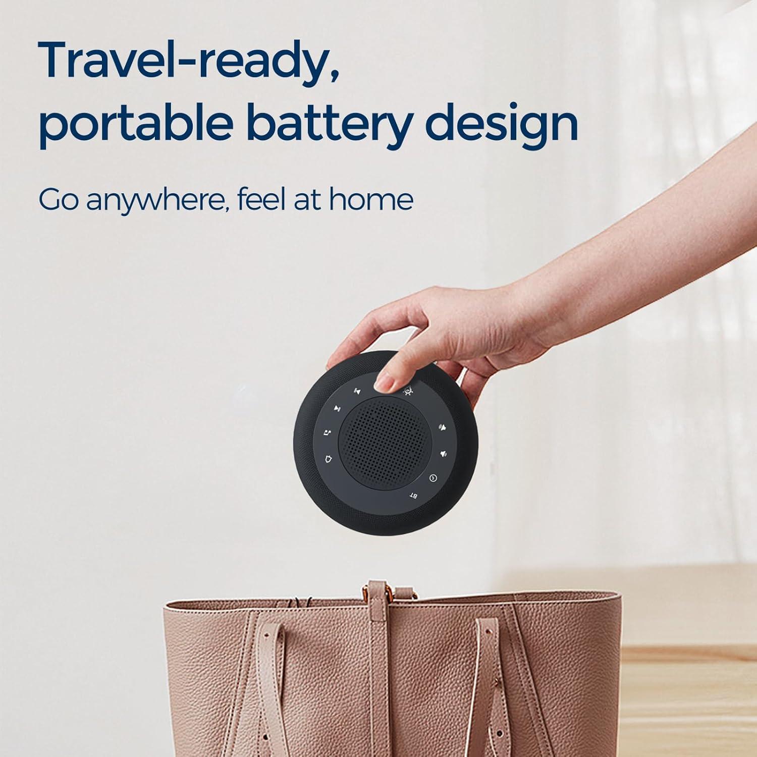 Máquina de Sonido Buffbee Pro 2da Gen - Reloj Despertador y Altavoz Bluetooth Portátil