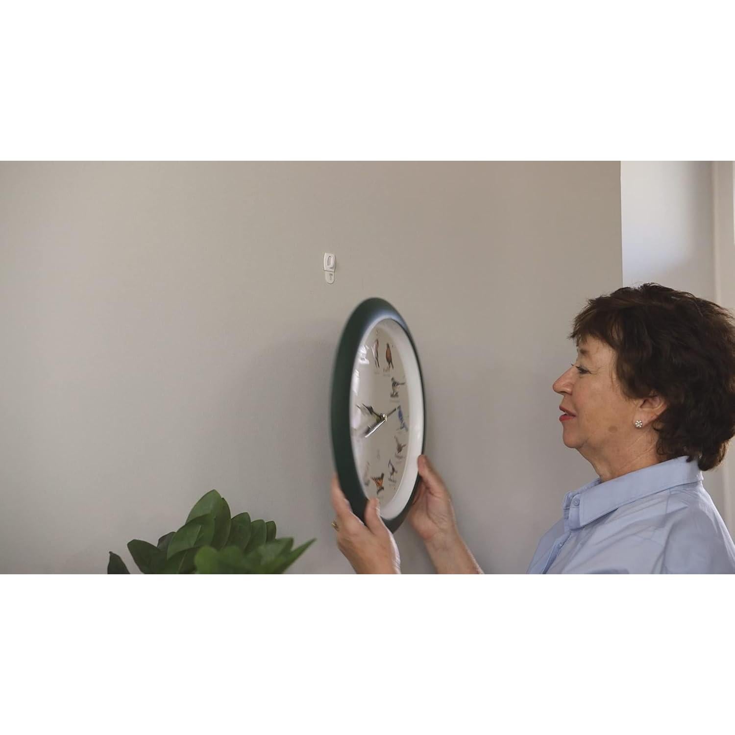 Reloj de Pájaro Cantor Mark Feldstein 25 Aniversario 33 cm Verde