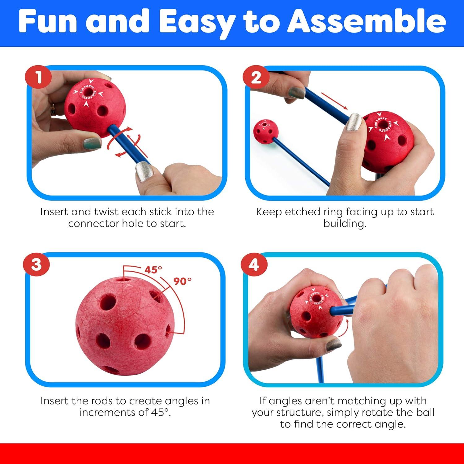 Kit de Construcción de Fortalezas Potencia Tu Diversión - 81 Piezas