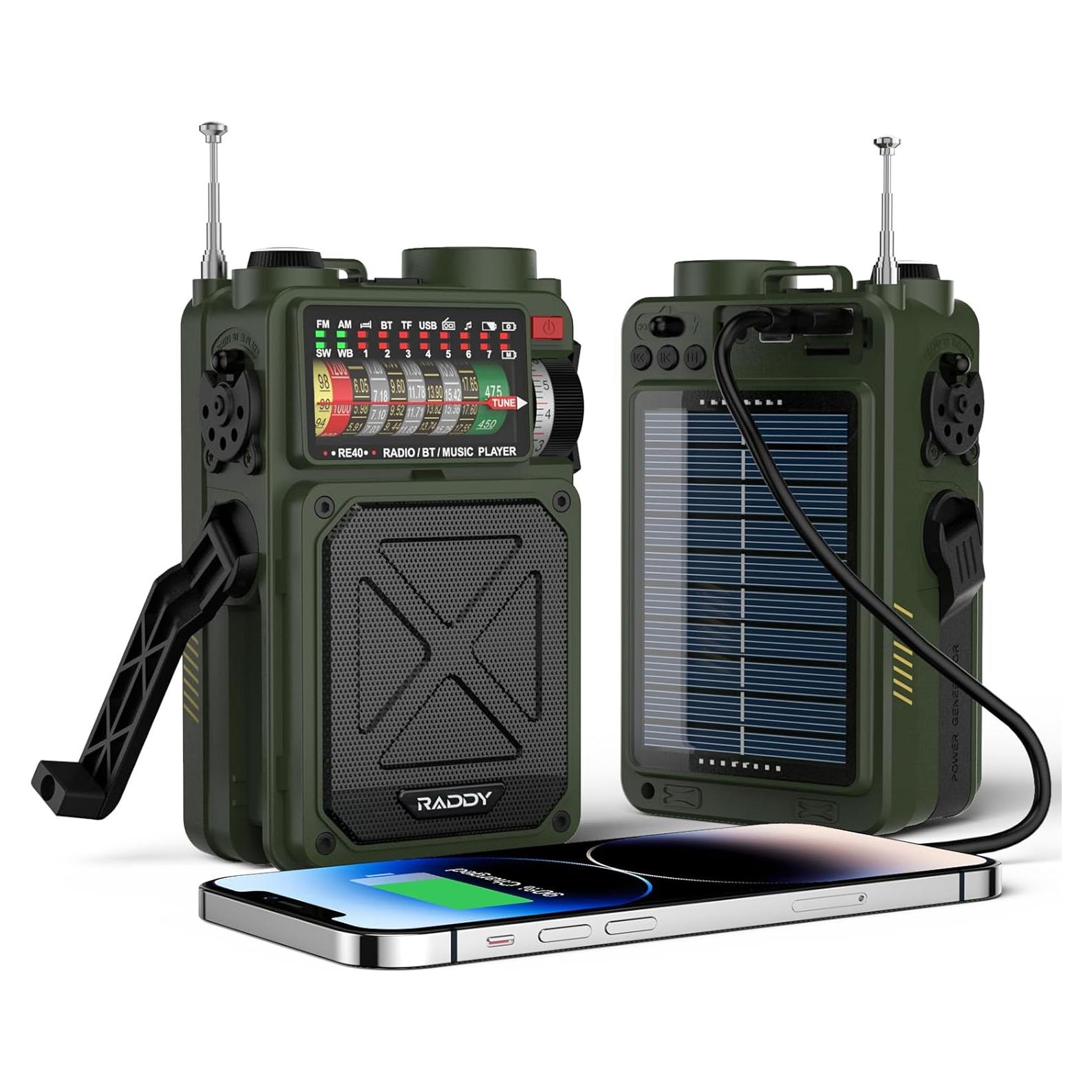 Radio Portátil Raddy RE40 FM/AM/SW/WB 4000mAh con Bluetooth