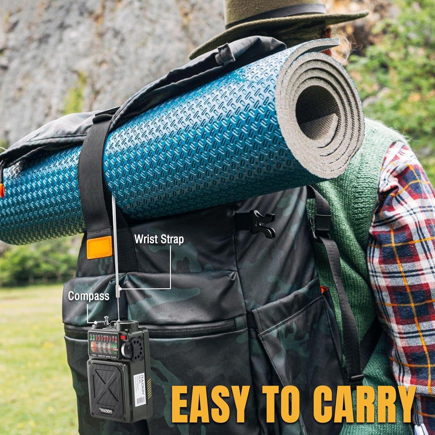 Radio Portátil Raddy RE40 FM/AM/SW/WB 4000mAh con Bluetooth