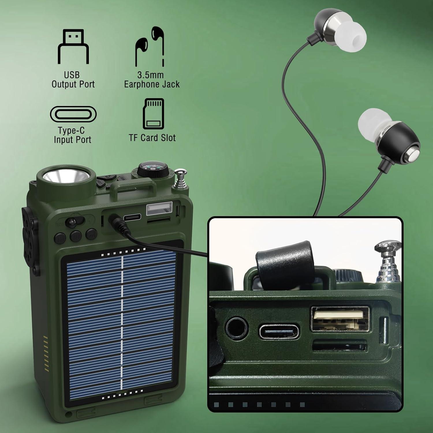 Radio Portátil Raddy RE40 FM/AM/SW con Batería 4000mAh y Solar