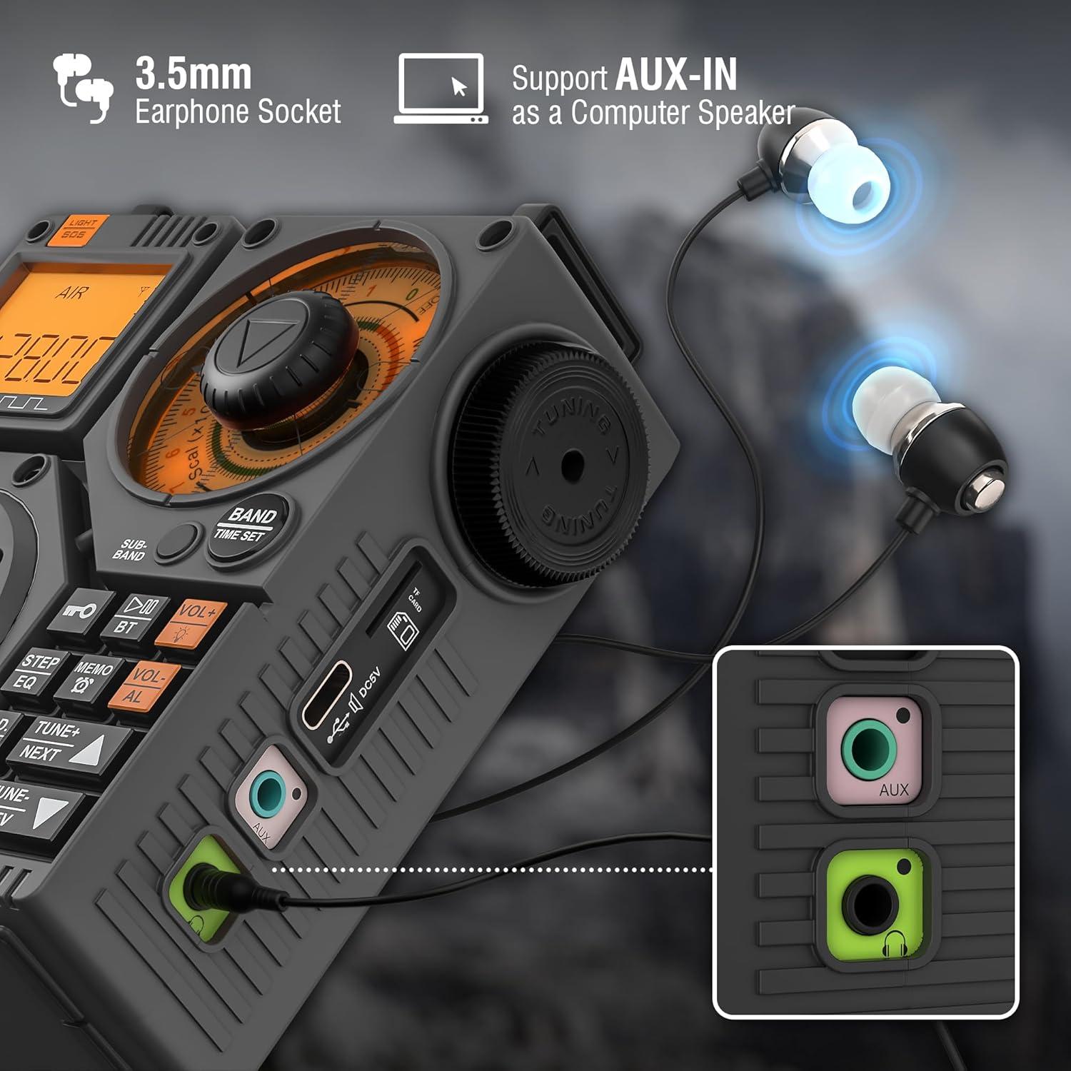 Radio de Onda Corta Raddy RF320 con Linterna Recargable CL-1