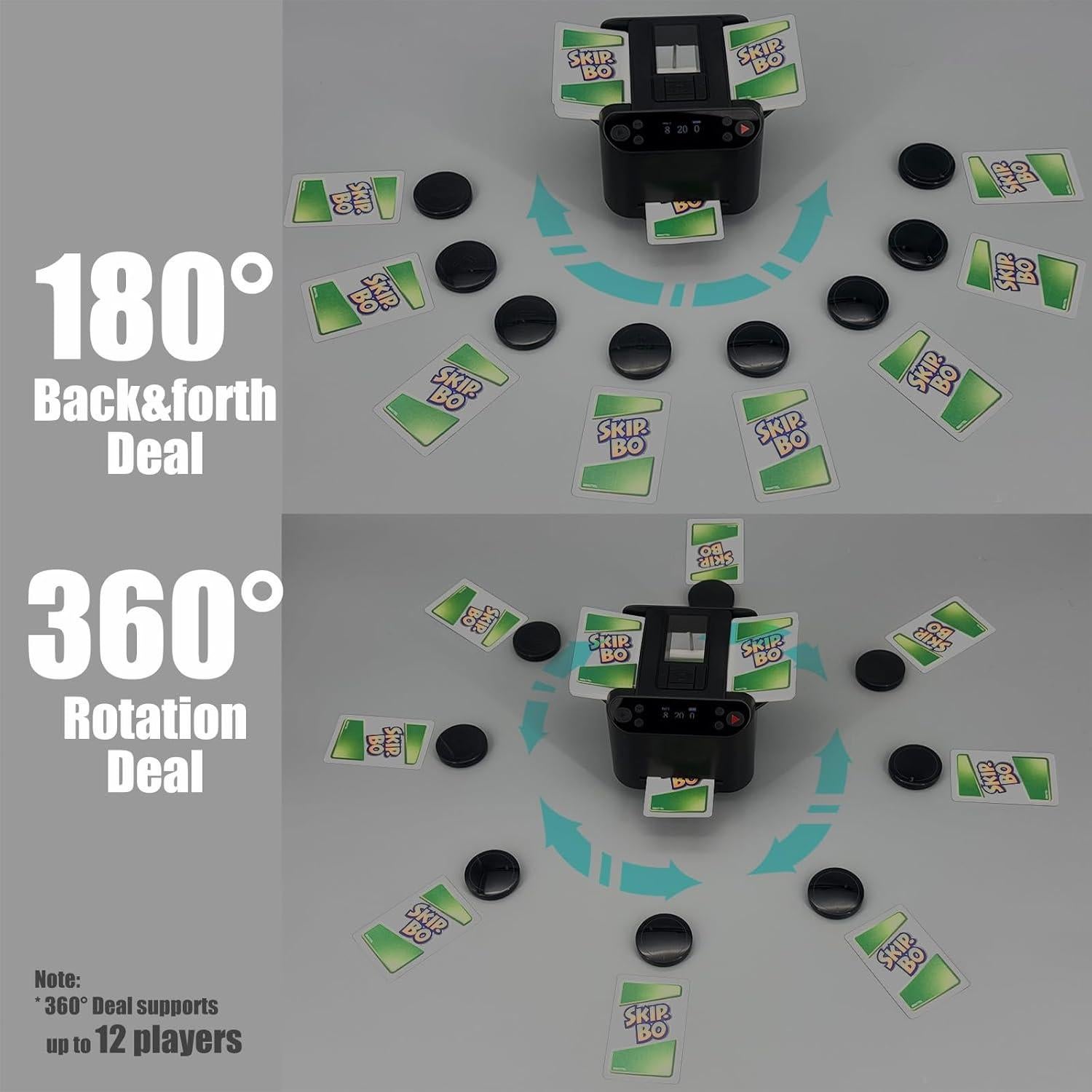 Barajador y Repartidor Automático ZechnoX 2-en-1 Negro