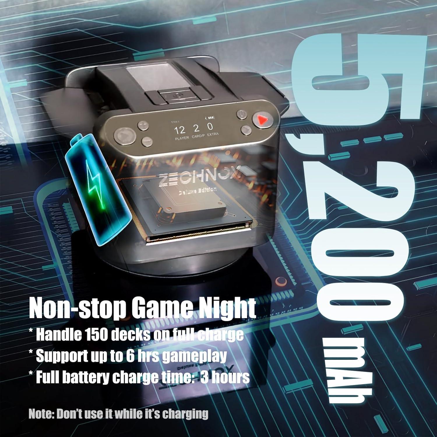 Barajador y Repartidor Automático ZechnoX 2-en-1 Negro