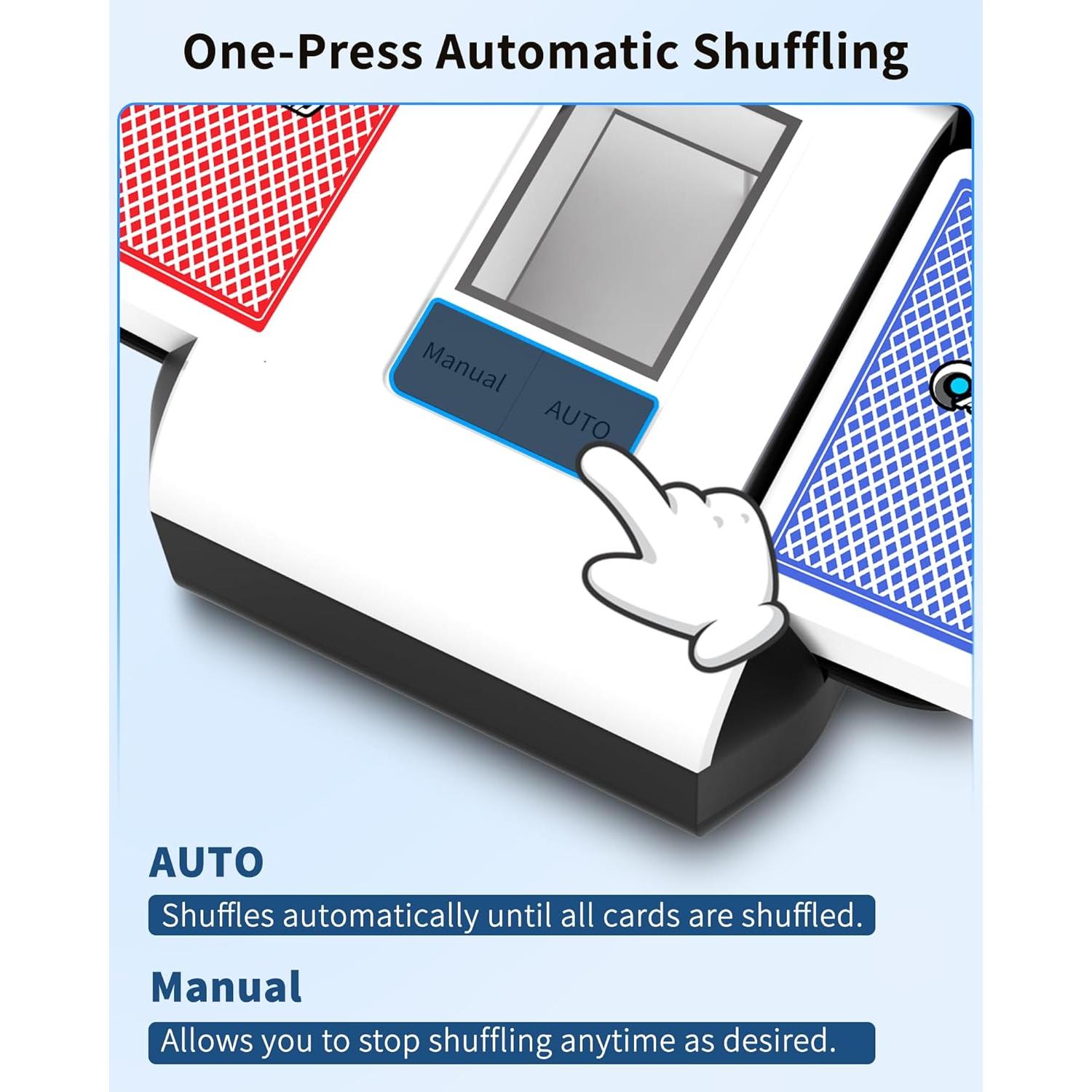 Mezclador Automático de Cartas ADZERD X1 Recargable USB-C