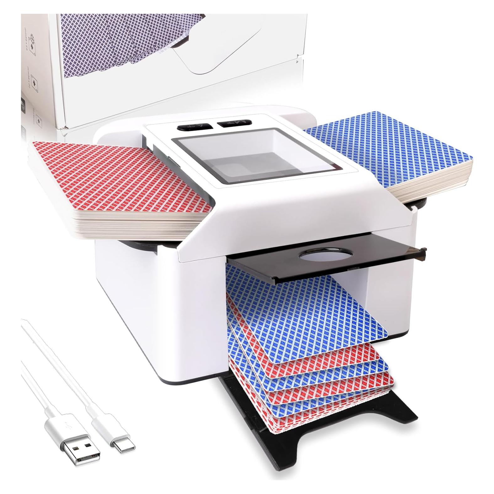 Barajador Automático de Cartas Adehoei Blanco 2000mAh