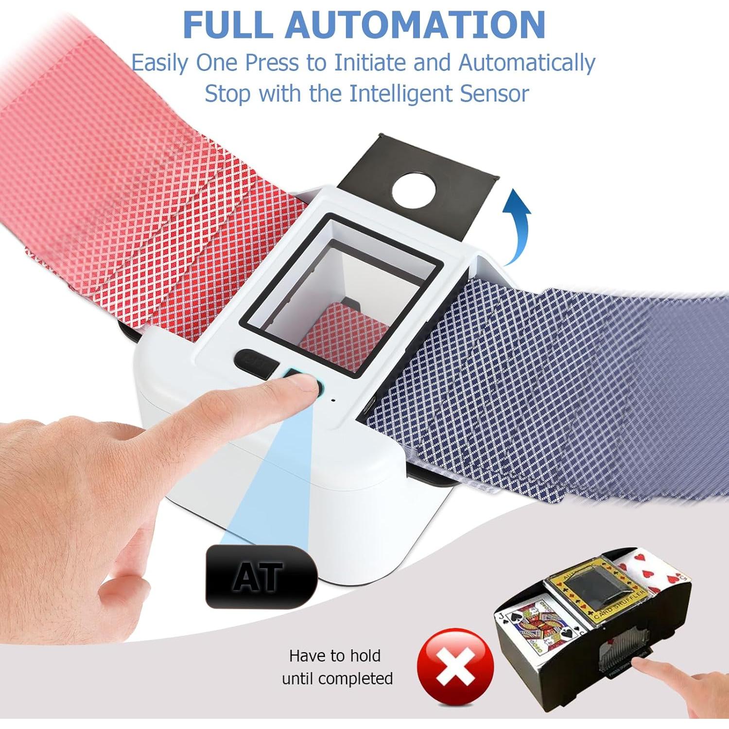 Barajador Automático de Cartas Adehoei Blanco 2000mAh