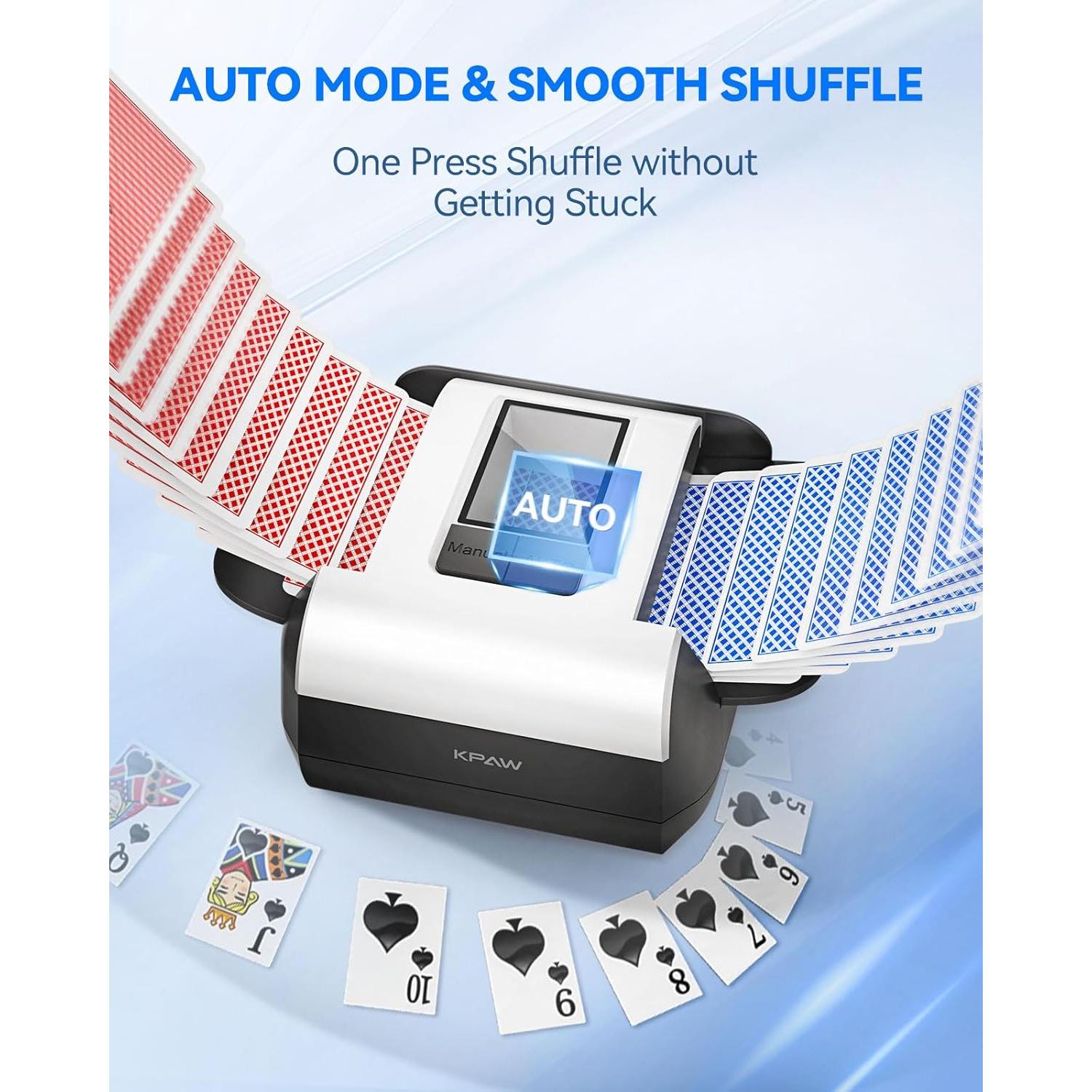Máquina Automática de Barajar Cartas KPAW X1 - Portátil y Silenciosa