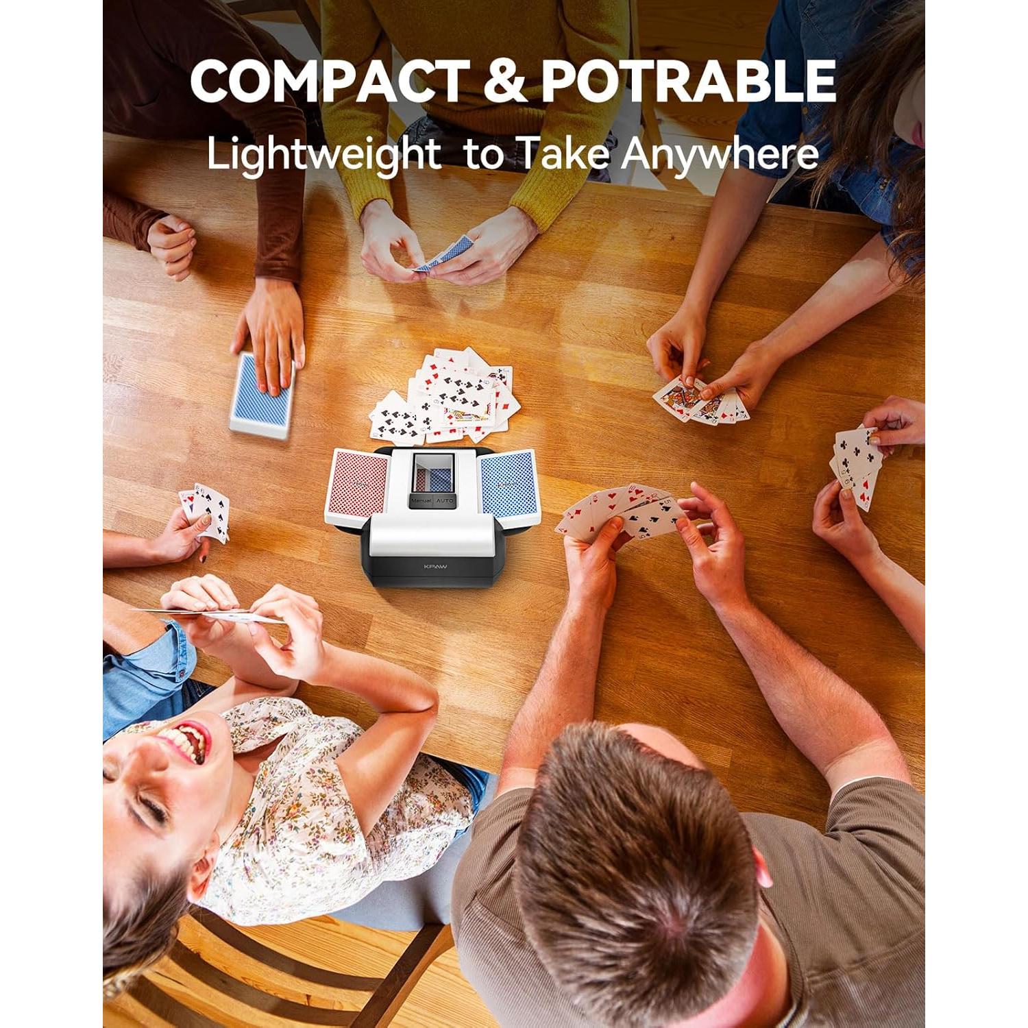 Máquina Automática de Barajar Cartas KPAW X1 - Portátil y Silenciosa