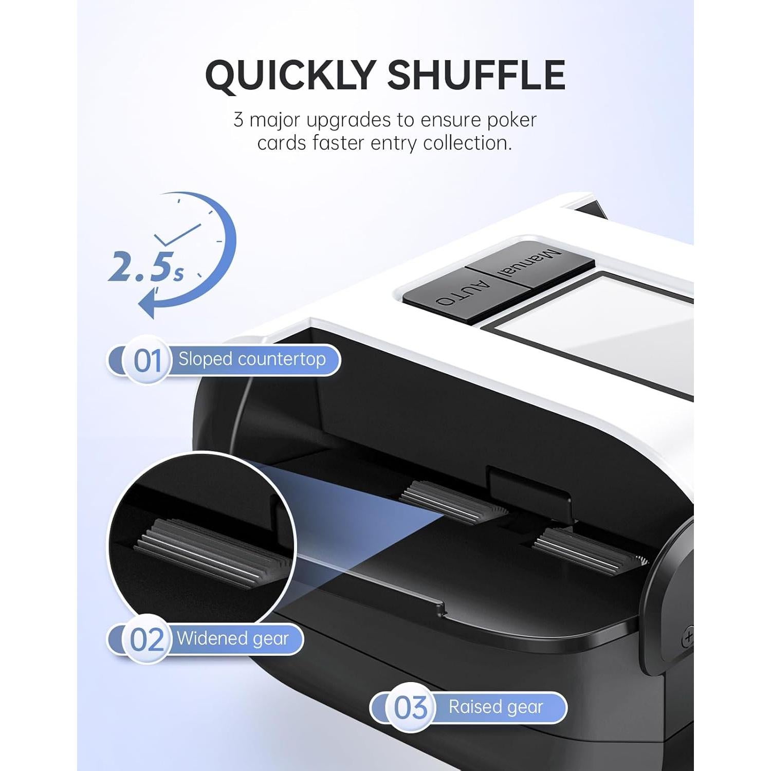 Barajador de Cartas Automático XPAW X1-N1 Recargable 2000mAh