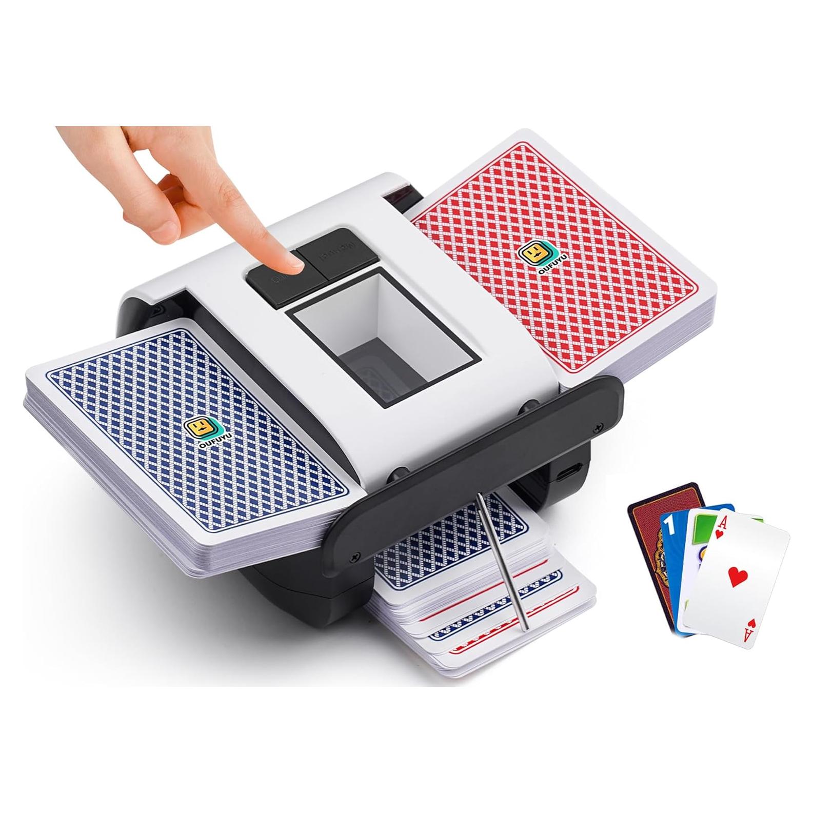 Barajador Eléctrico de Cartas OUFUYU Recargable 2000mAh
