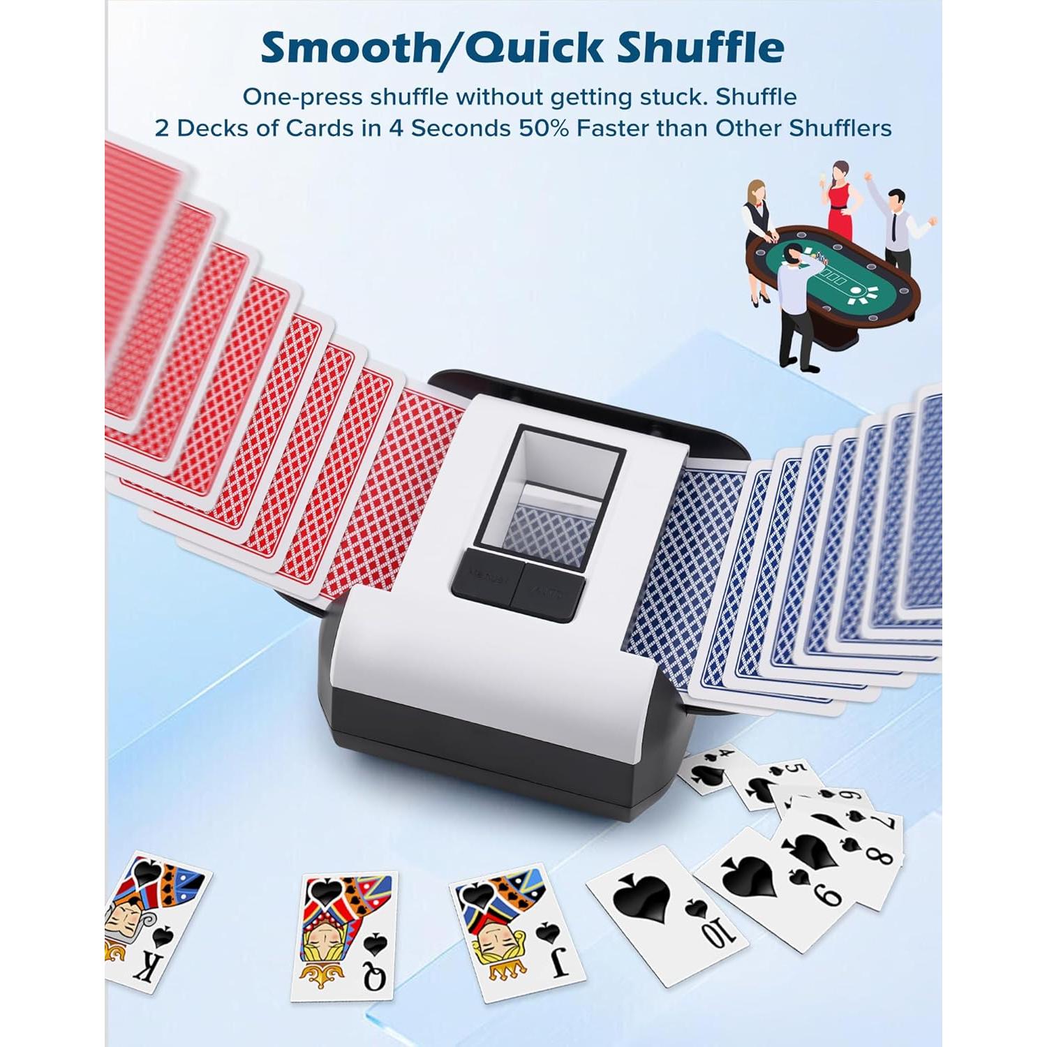 Barajador Eléctrico de Cartas OUFUYU Recargable 2000mAh