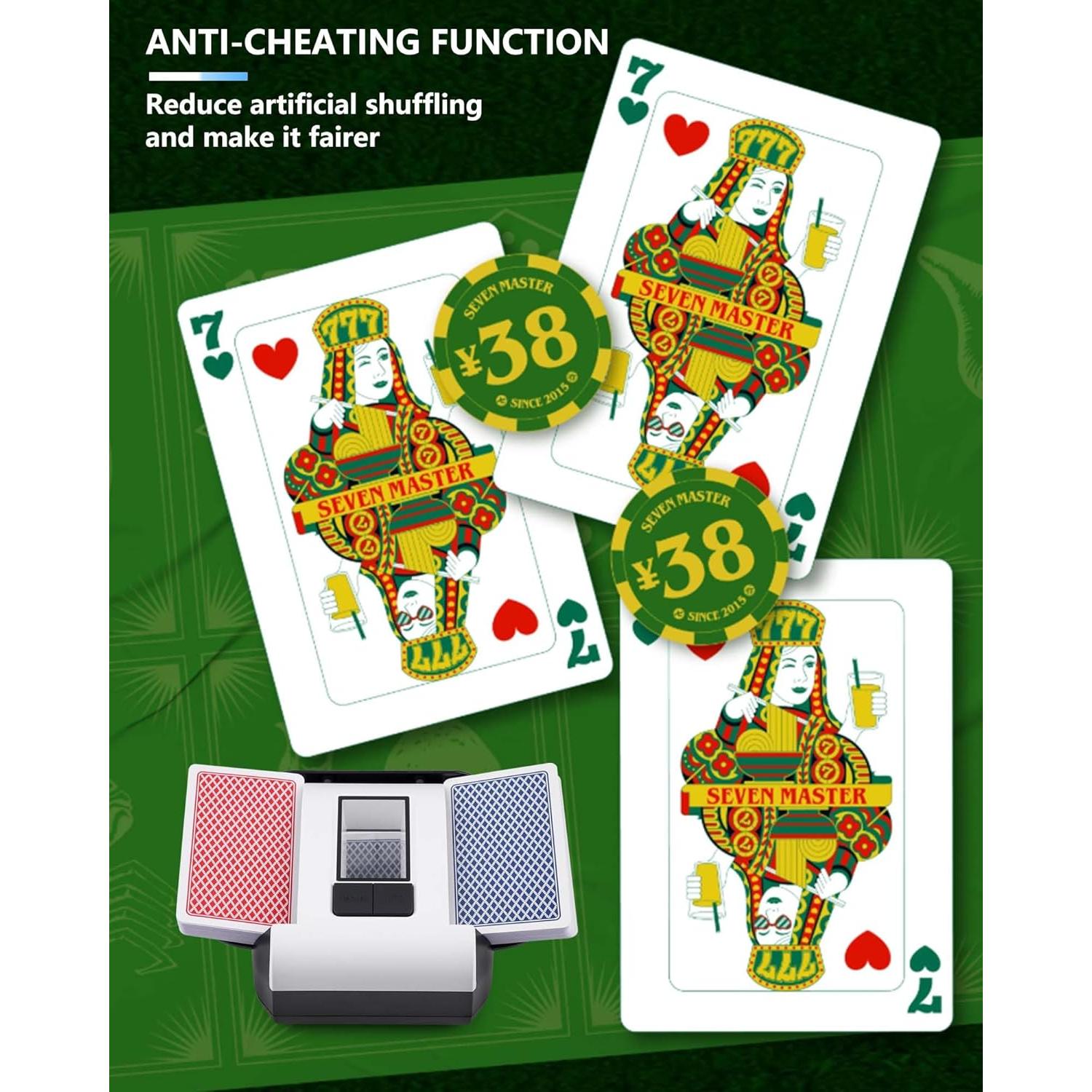 Barajador Eléctrico de Cartas OUFUYU Recargable 2000mAh