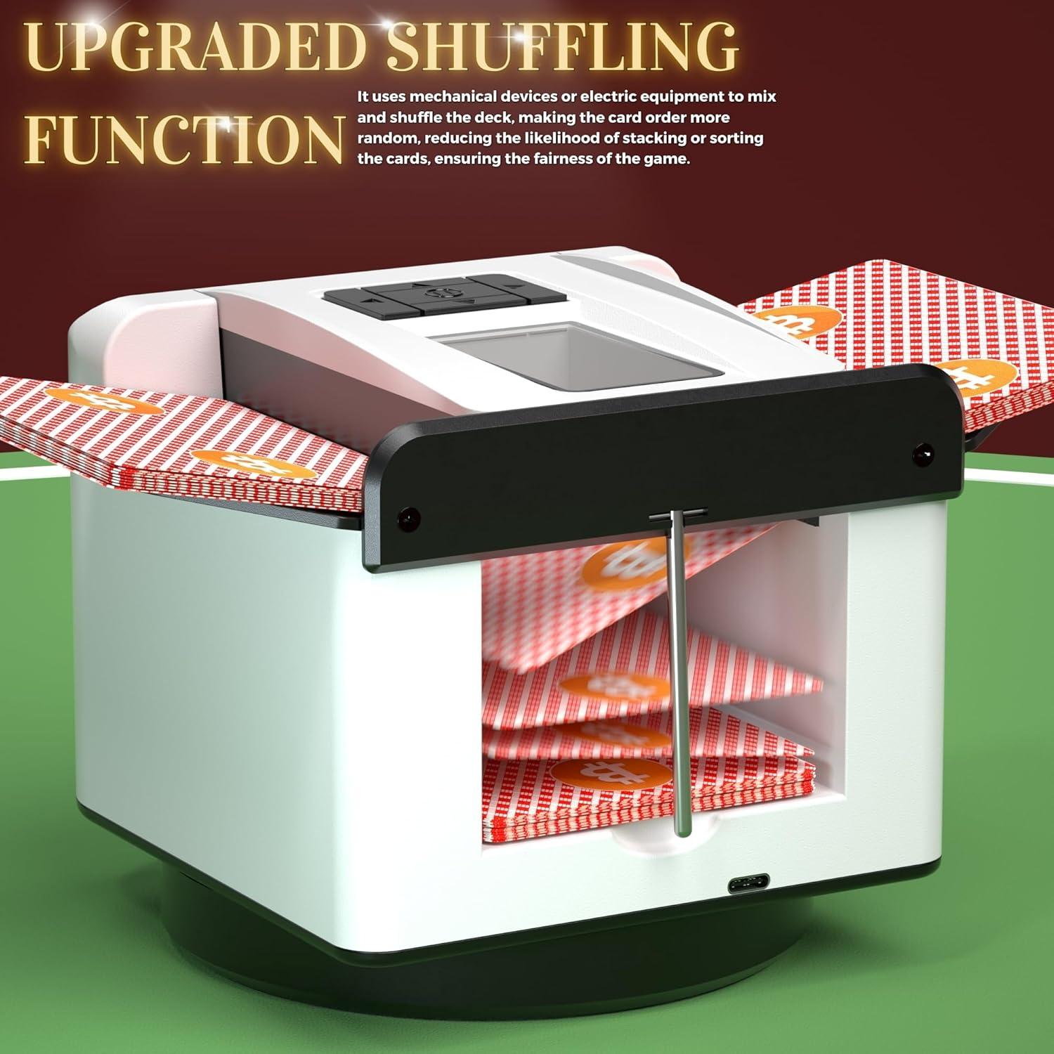 Barajador y Repartidor de Cartas Automático WQV 360° 1-8 Jugadores