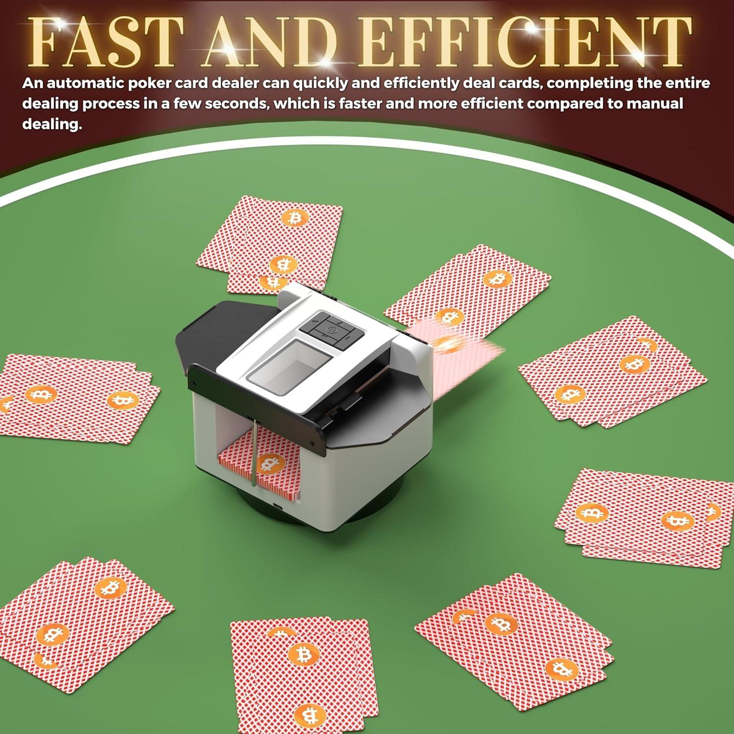 Barajador y Repartidor de Cartas Automático WQV 360° 1-8 Jugadores