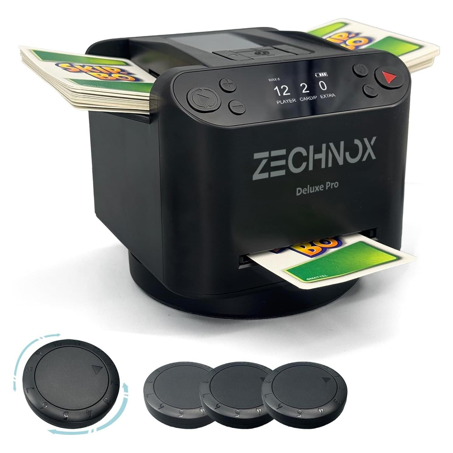 Barajador y Repartidor Automático ZechnoX 2-en-1 Negro