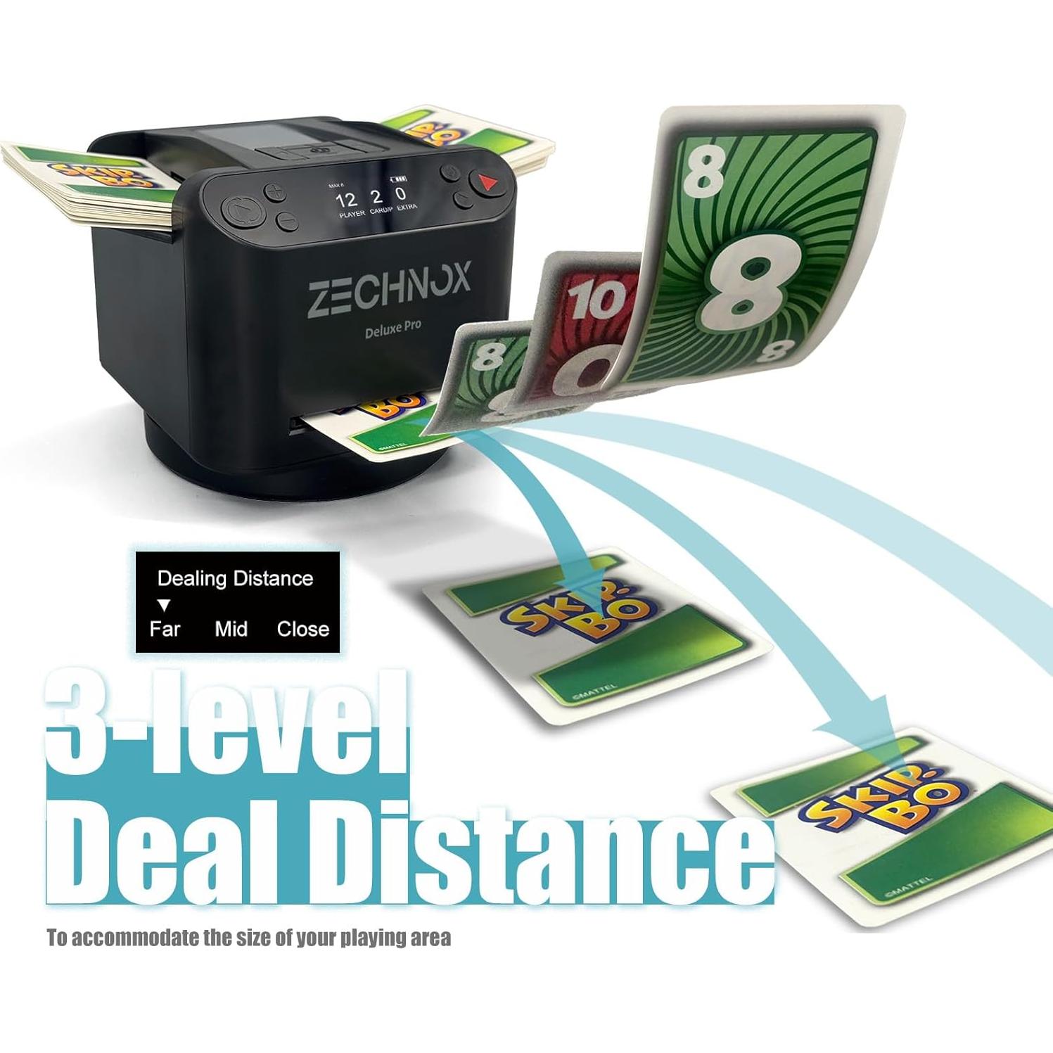 Barajador y Repartidor Automático ZechnoX 2-en-1 Negro