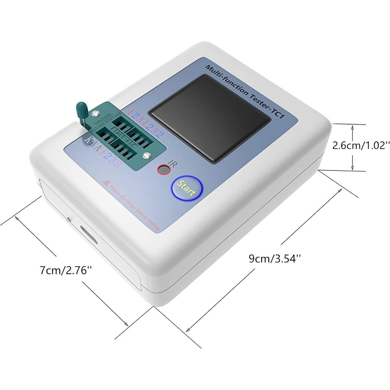Medidor LCR Aideepen TC1 Pantalla Color Capacitores Transistores