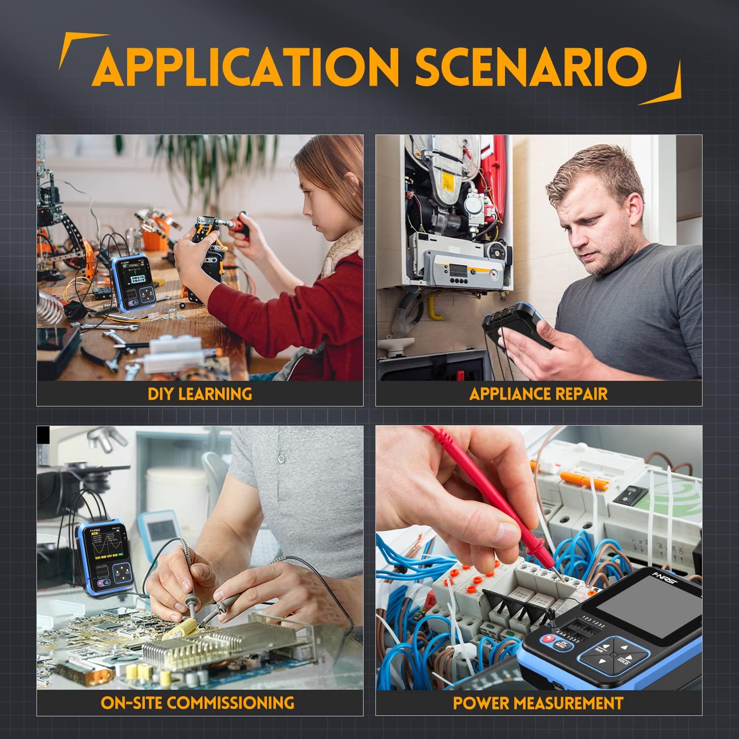 Osciloscopio Digital FNIRSI DSO-TC3 500 kHz 10 MSa/s Portátil