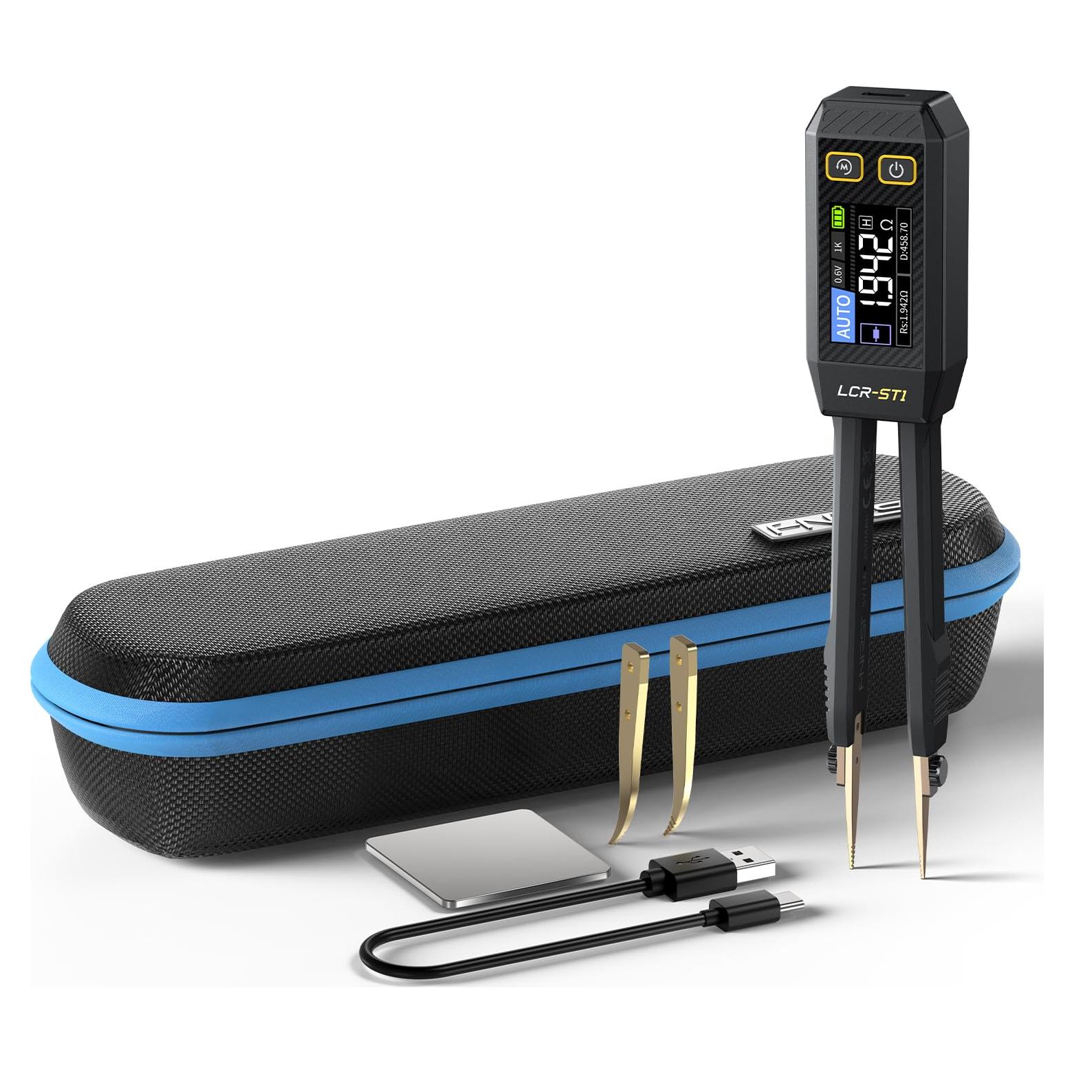 Medidor LCR FNIRSI LCR-ST1 Pinza Portátil 10kHz SMD