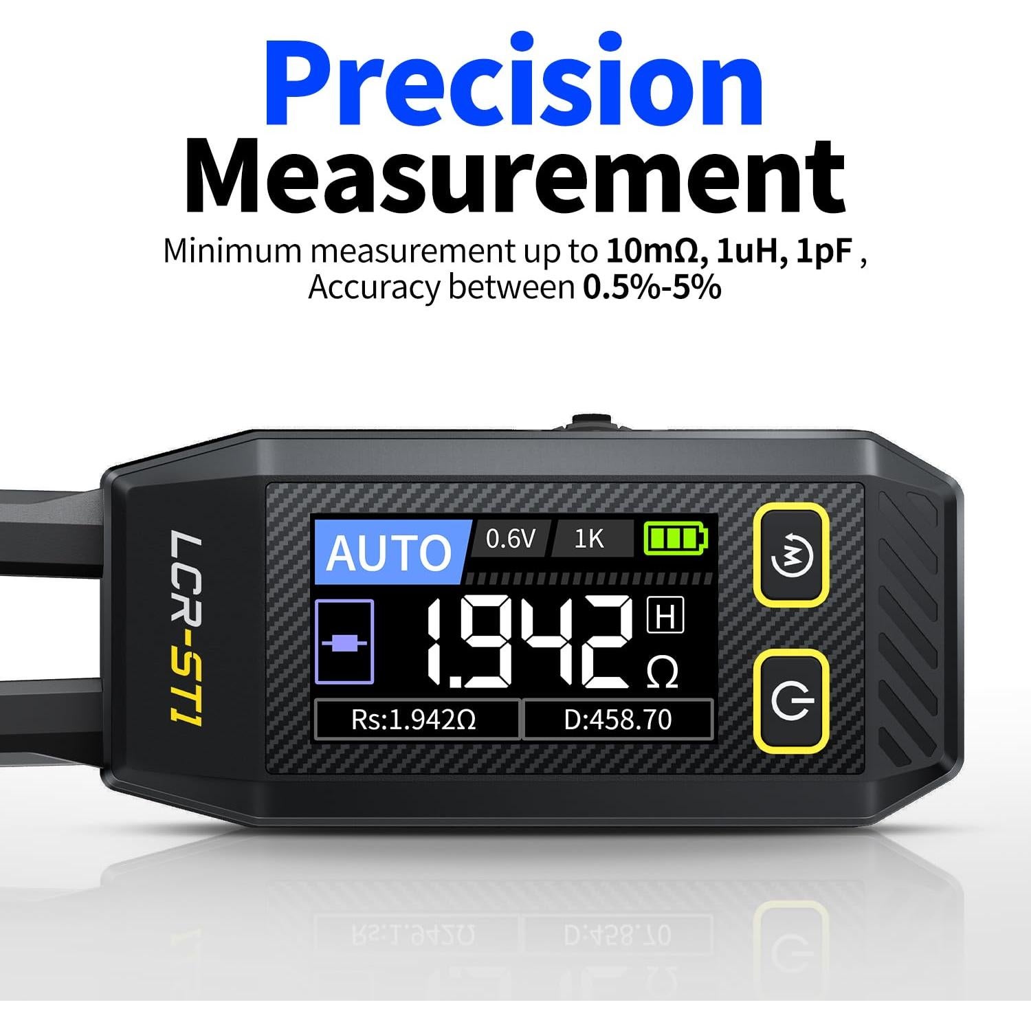 Medidor LCR FNIRSI LCR-ST1 Pinza Portátil 10kHz SMD