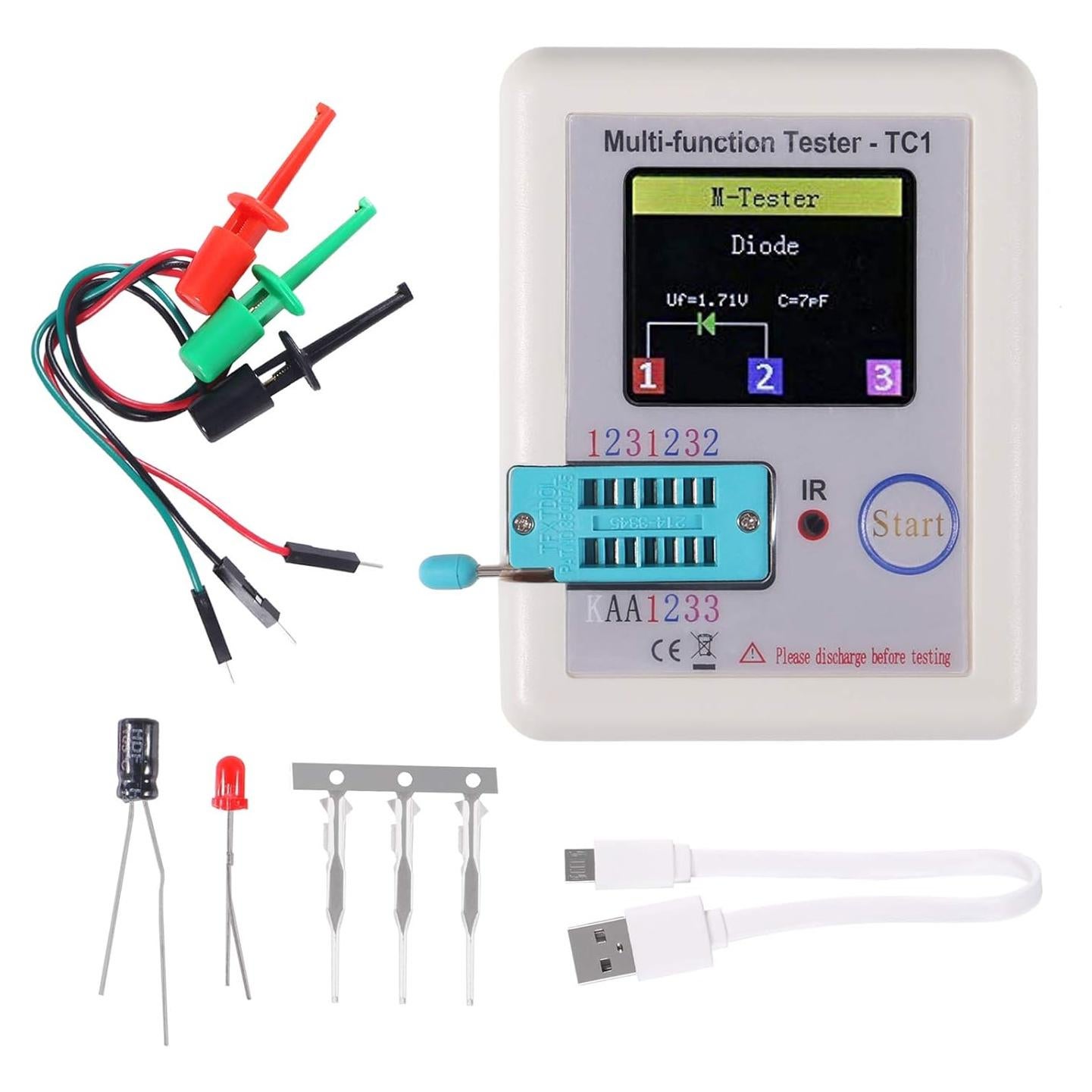 Probador Multifuncional LCR-TC1 ACEIRMC Pantalla TFT 1.8"