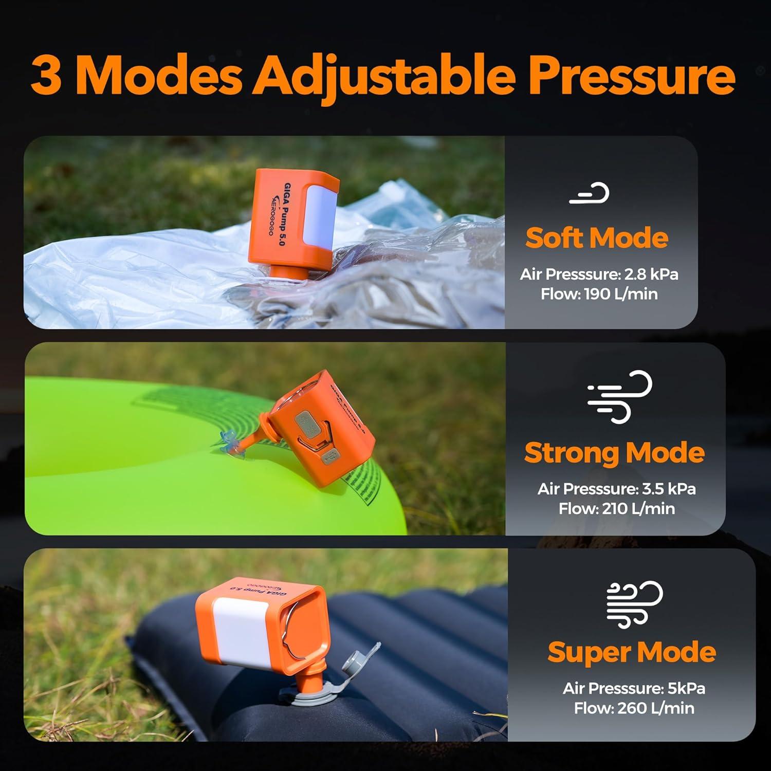 Bomba de aire portátil GIGA PUMP 5 recargable 3600mAh