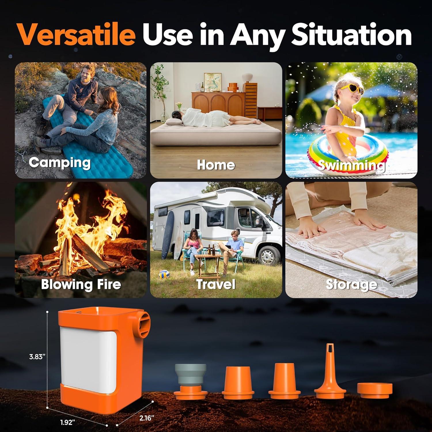 Bomba de aire portátil GIGA PUMP 5 recargable 3600mAh