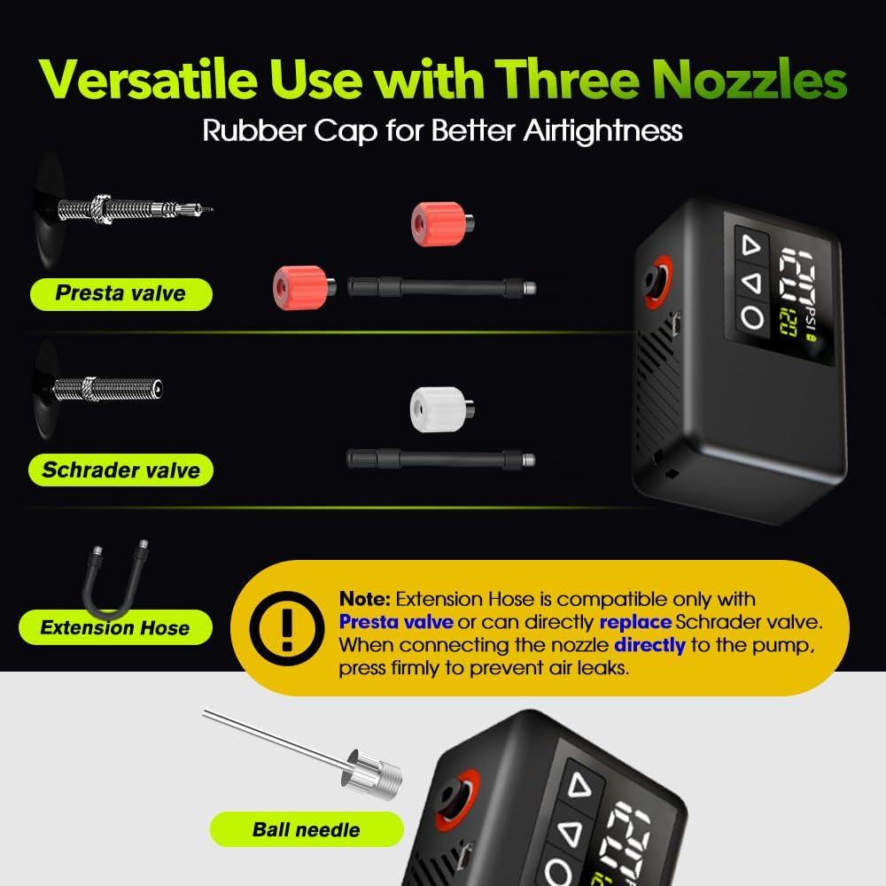 Bomba de Bicicleta GIGA PUMP GPBK01 Mini 120 PSI Portátil