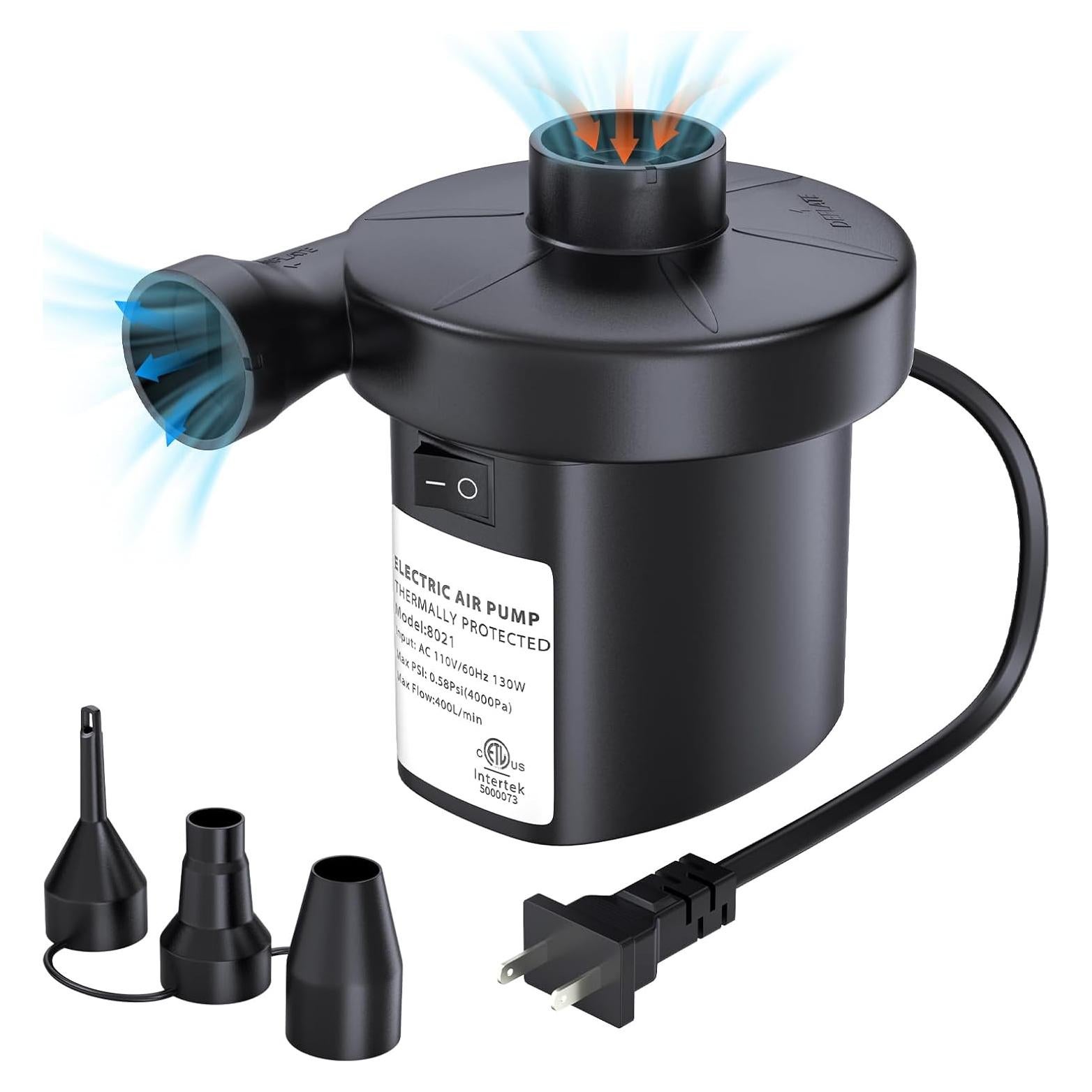 Bomba de Aire Eléctrica PULIDIKI 450 LPM para Inflables