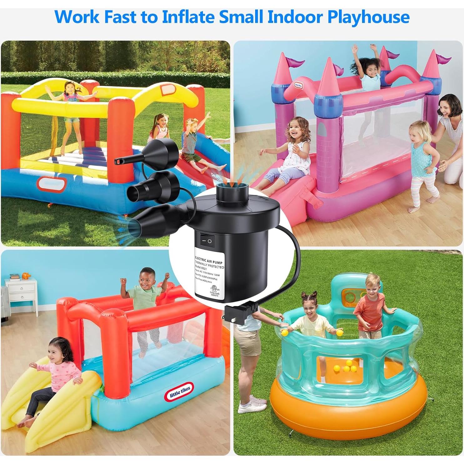 Bomba de Aire Eléctrica PULIDIKI 450 LPM para Inflables