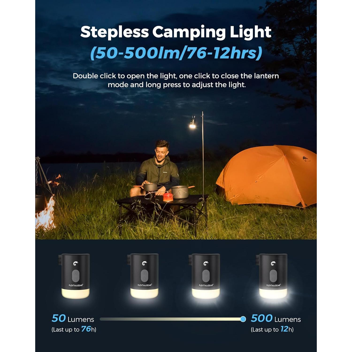 Bomba de Aire Portátil FLEXTAILGEAR 4.5 kPa Recargable