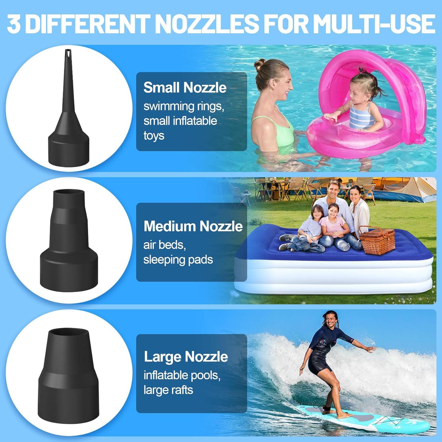 Bomba de Aire Eléctrica AearKing 110V/12V, Inflador y Desinflador