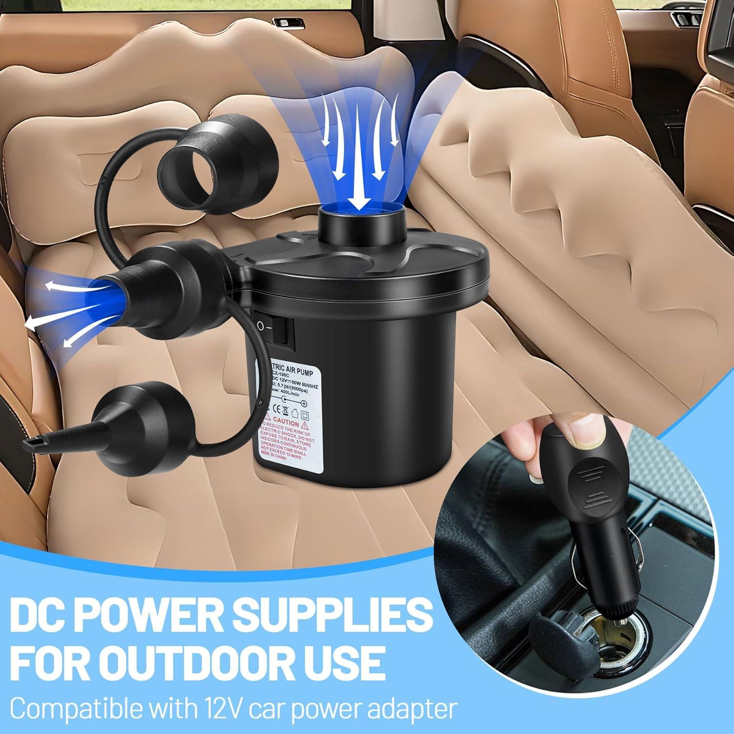 Bomba de Aire Eléctrica AearKing 110V/12V, Inflador y Desinflador