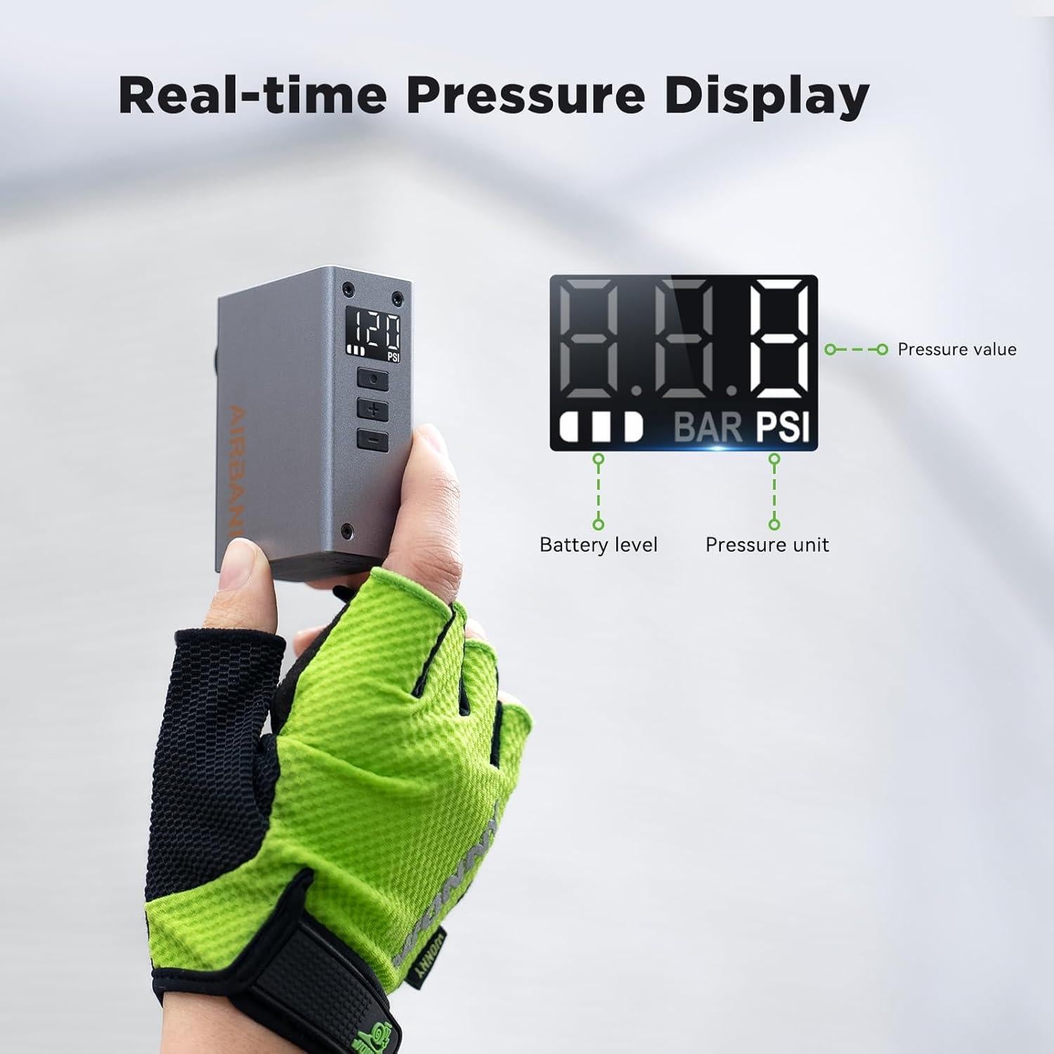 Bomba de Bicicleta Eléctrica AIRBANK Pocket 2 PRO 120 PSI