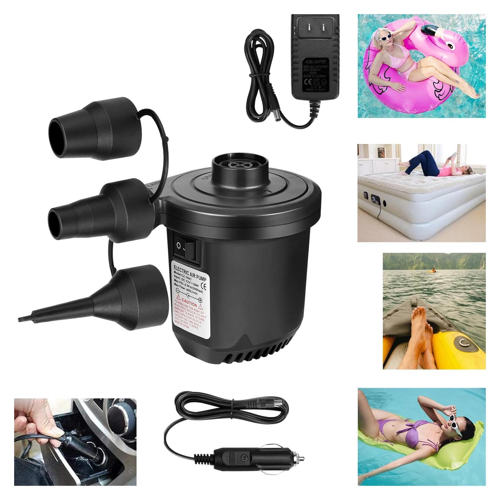 Bomba de Aire EIHUP Eléctrica Inflable 0.4kg 3 Boquillas