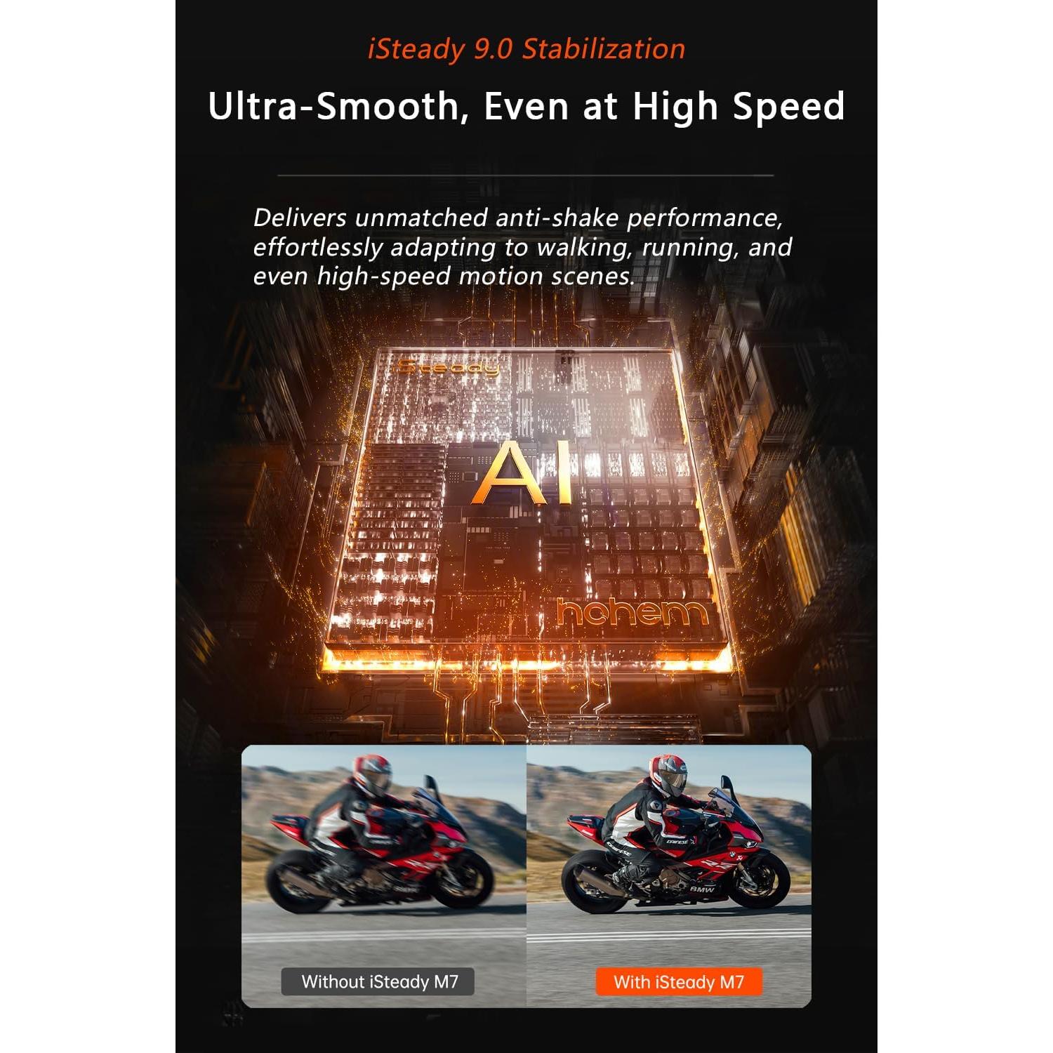 Estabilizador Gimbal Hohem iSteady M7 para Smartphone 500g