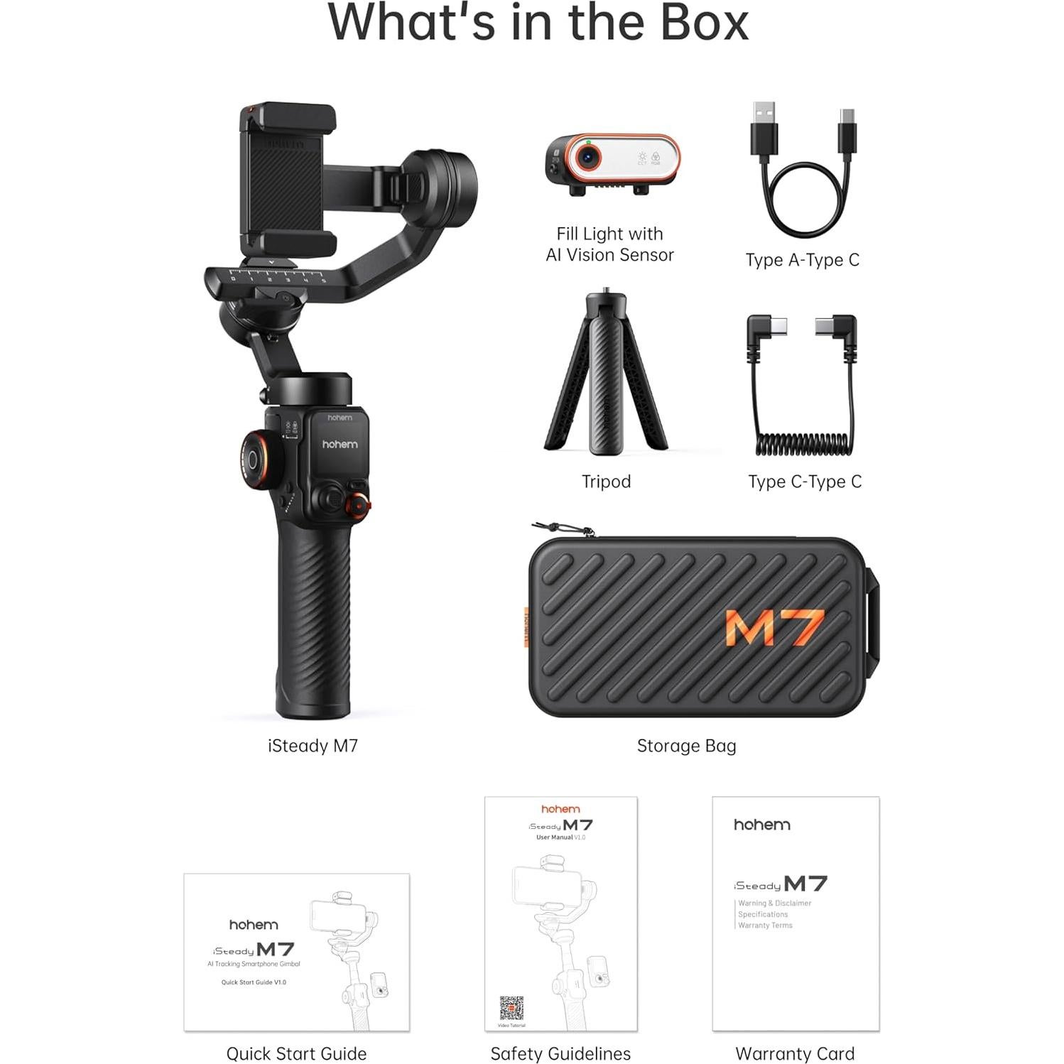 Estabilizador Gimbal Hohem iSteady M7 para Smartphone 3 Ejes