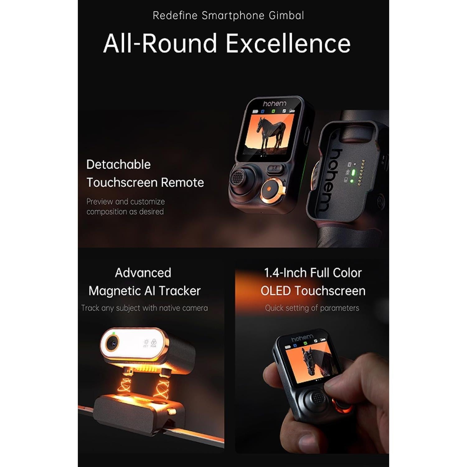 Estabilizador de Cardán Hohem iSteady M7 para Smartphone 3 Ejes