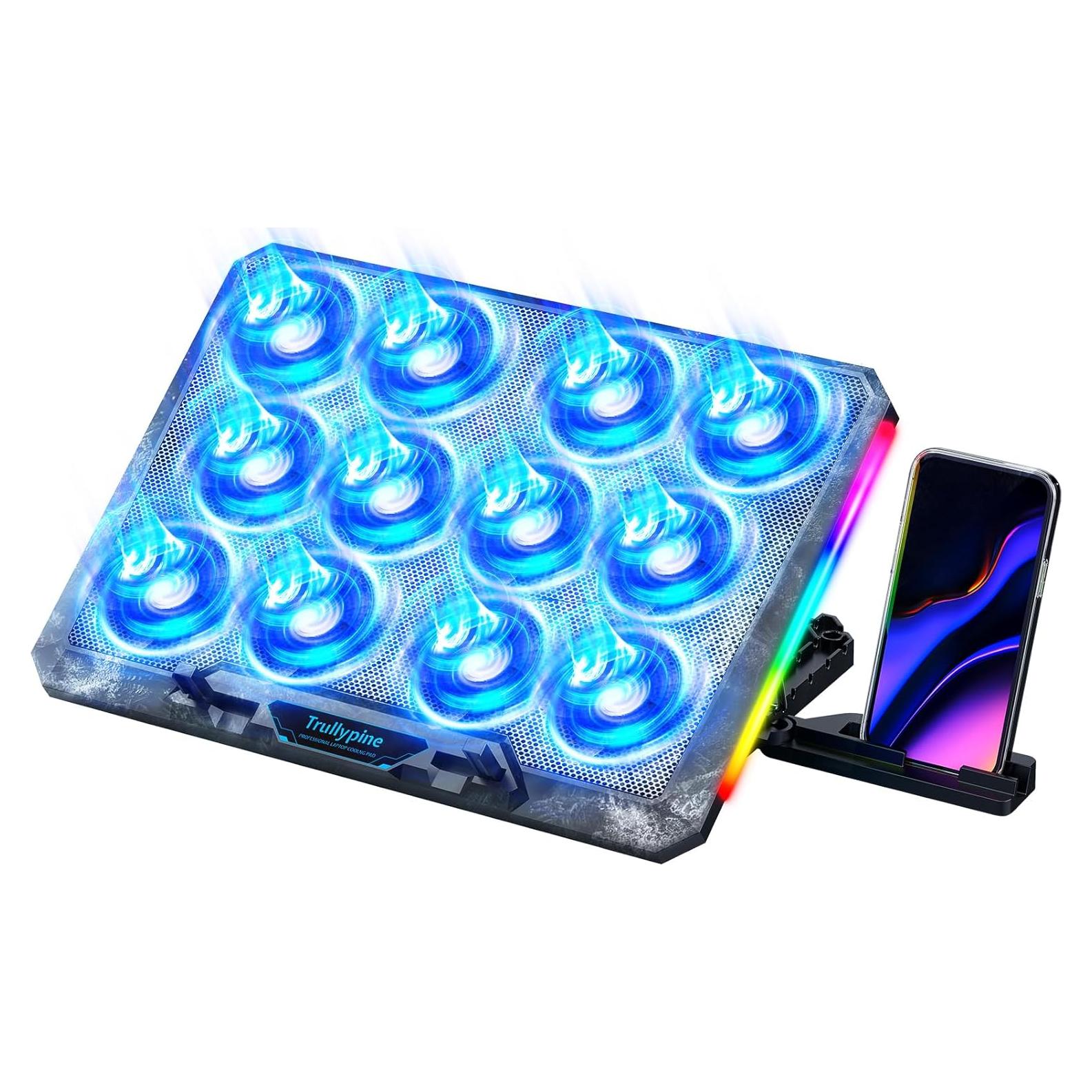 Base de Enfriamiento para Laptop Trullypine con 12 Ventiladores